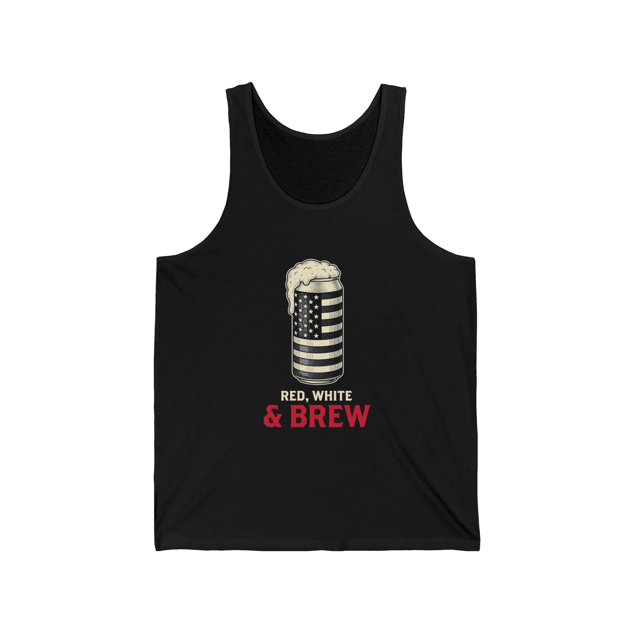 Red White and Brew Tank Top | Funny 4th of July Beer Tee | Patriotic Drinking Gift | Craft Beer Lover Shirt