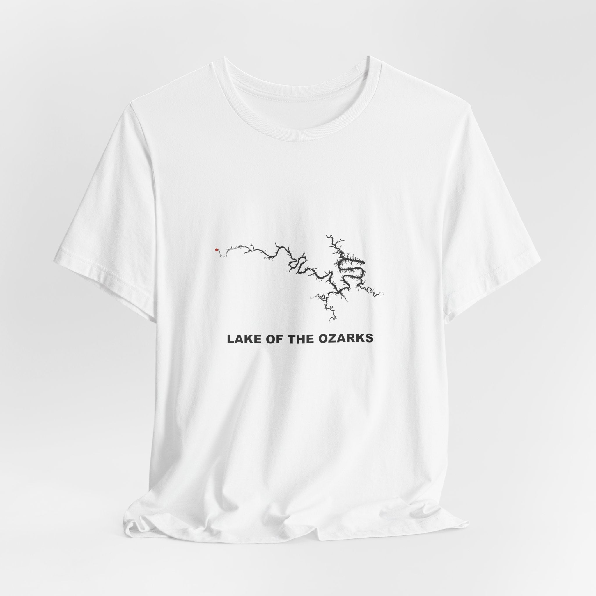 Lake of the Ozarks Map Silhouette Tee | Missouri Lake Life Shirt