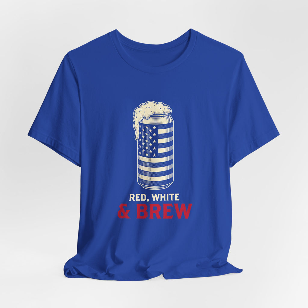 Red White and Brew T-Shirt | Funny 4th of July Beer Tee | Patriotic Drinking Gift | Craft Beer Lover Shirt