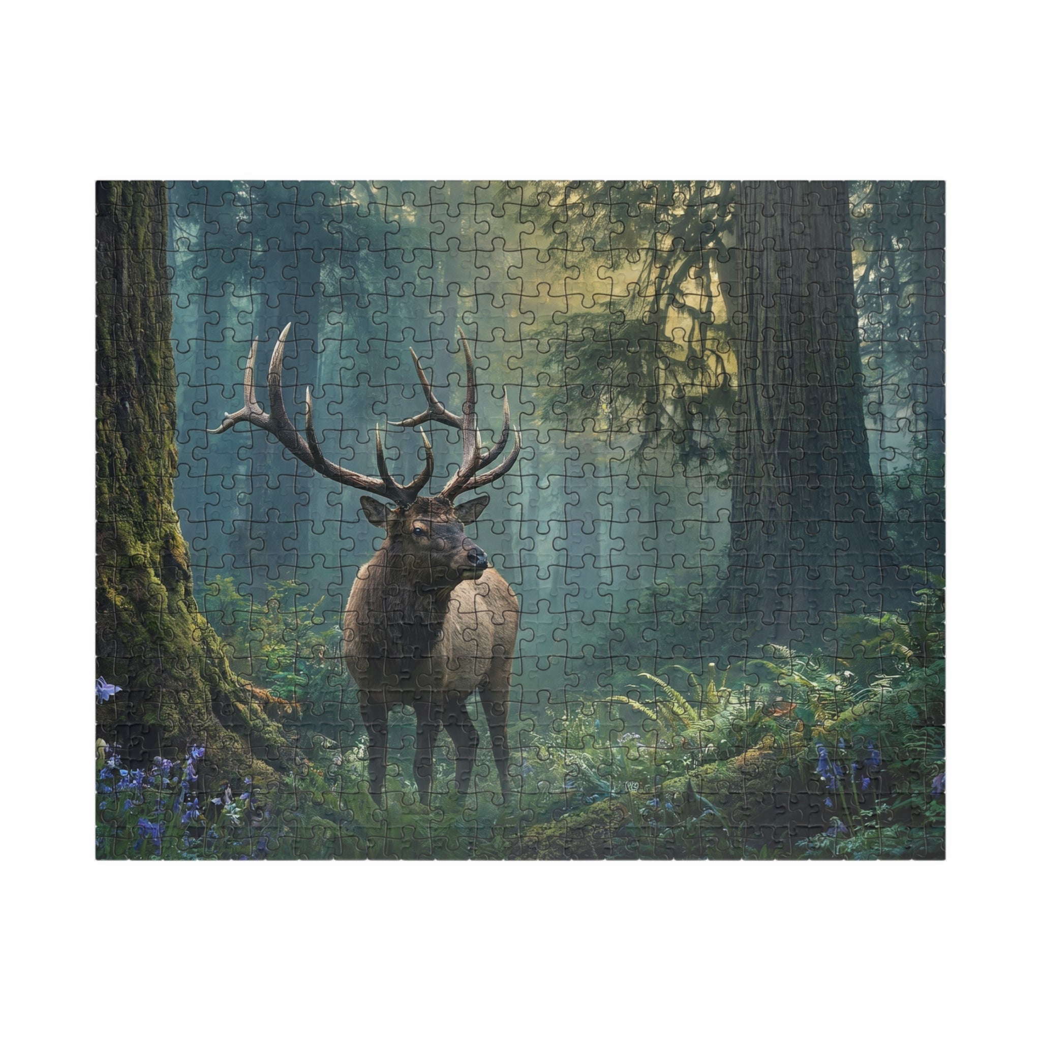 Majesty of the Wild Jigsaw Puzzle - Regal Elk Watercolor Art