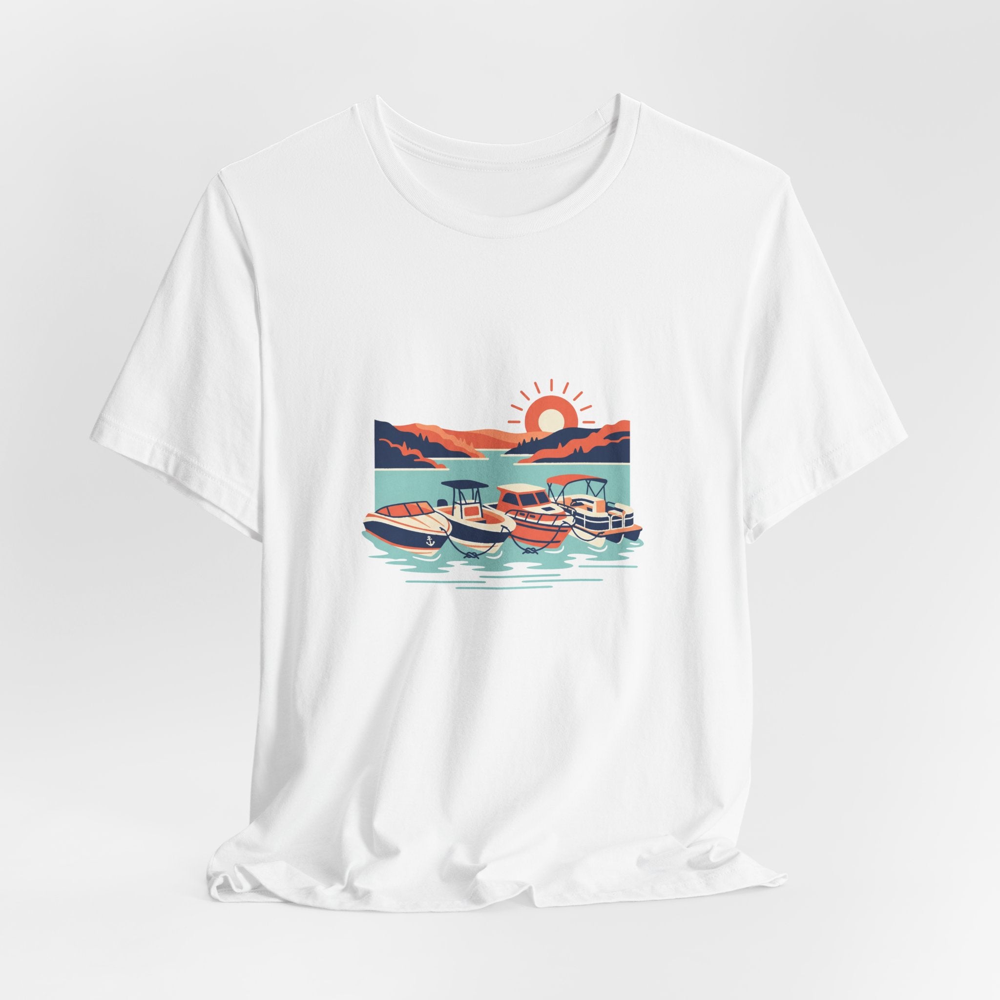 Lake of the Ozarks Scene Tee, Serene Lakeside Illustration Shirt