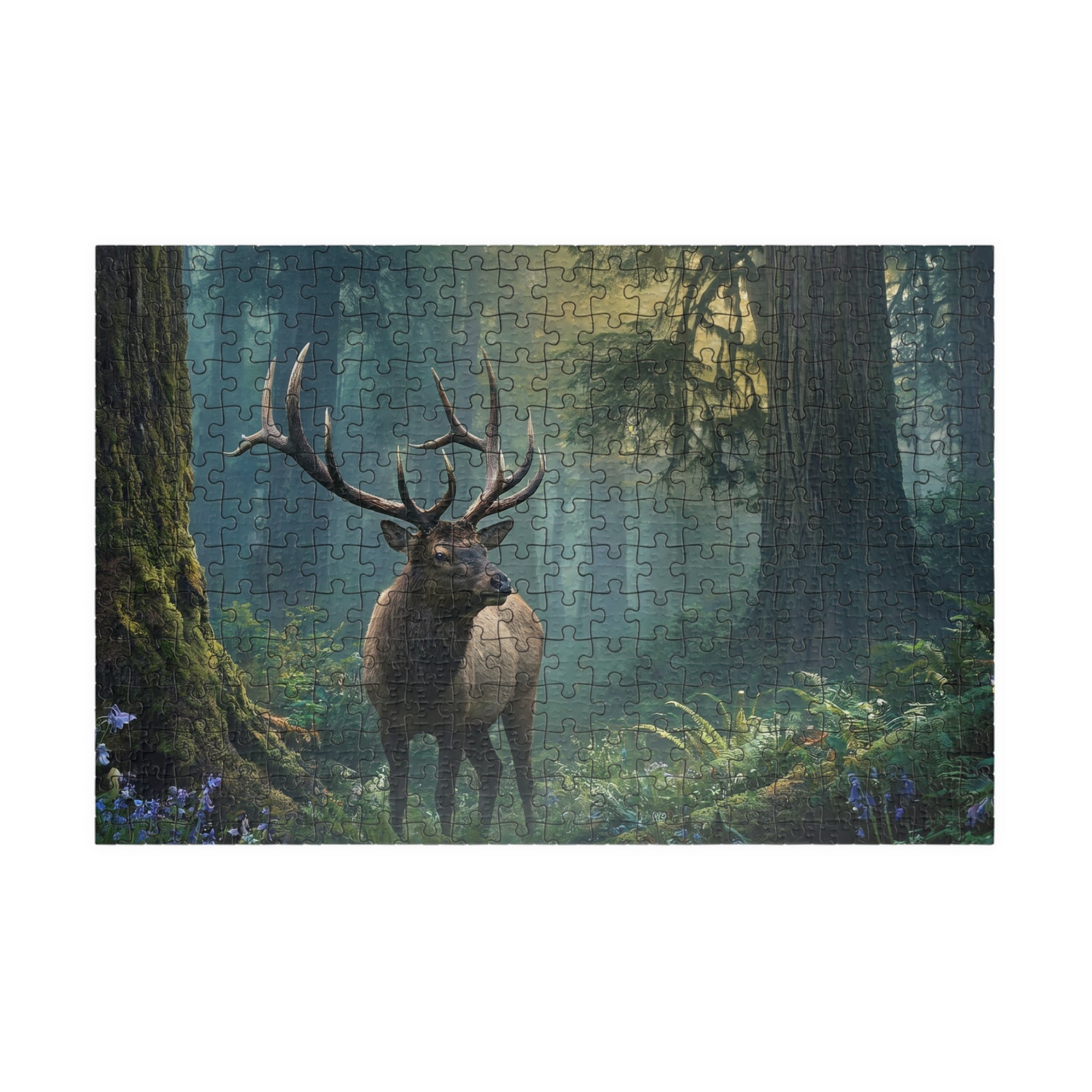 Majesty of the Wild Jigsaw Puzzle - Regal Elk Watercolor Art