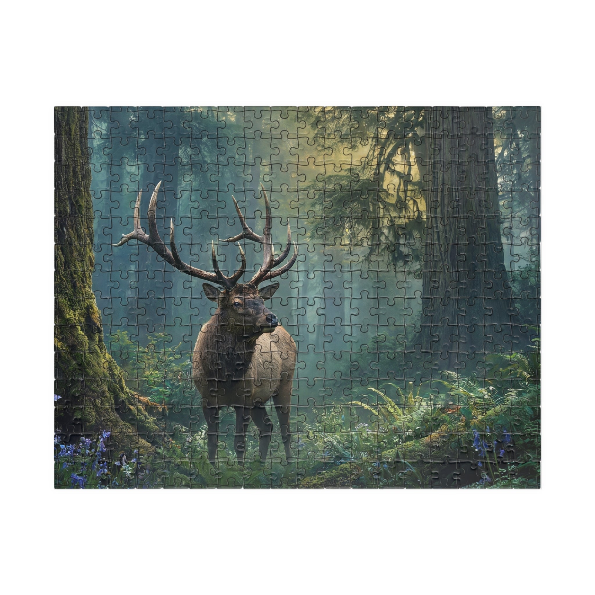 Majesty of the Wild Jigsaw Puzzle - Regal Elk Watercolor Art