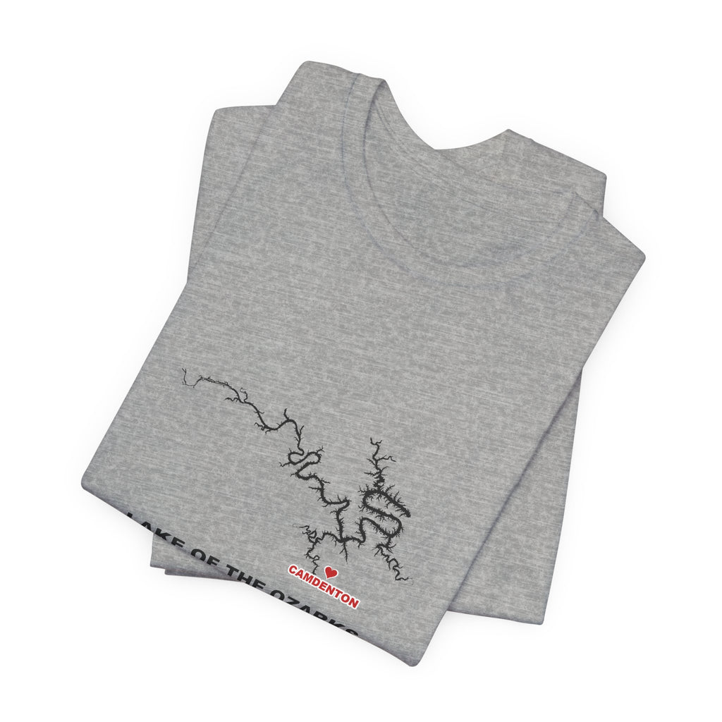 Lake of the Ozarks Map Silhouette Tee - Local Pride Camdenton Design