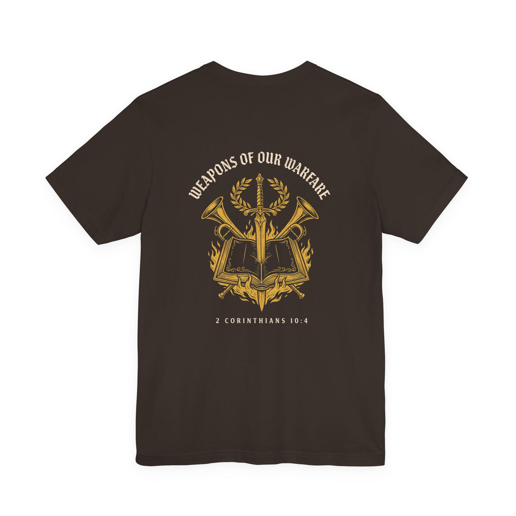 Weapons of Our Warfare Christian Tee | Reformed Warrior Faith Shirt