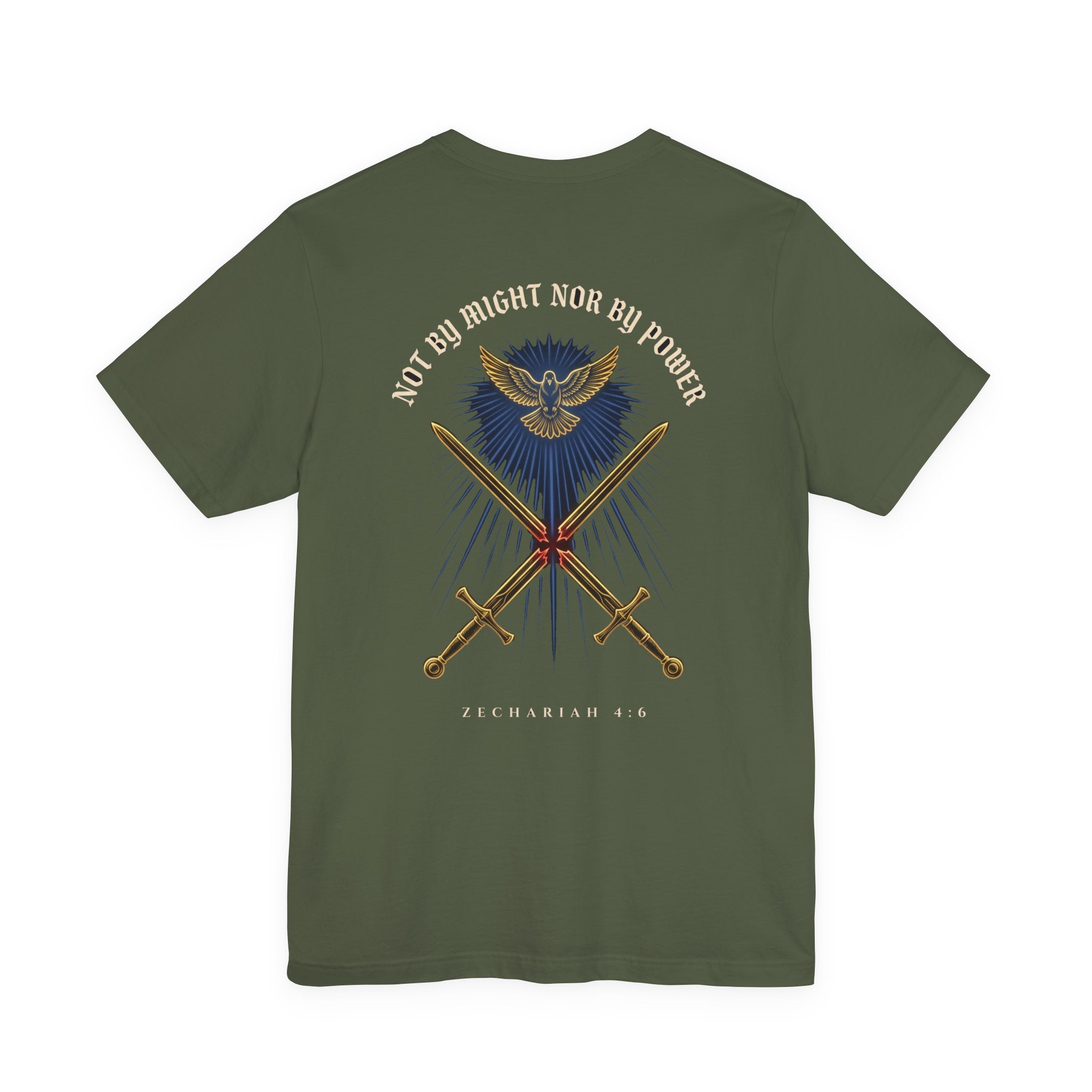 Not by Might Nor by Power Christian Tee | Reformed Warrior Faith Shirt