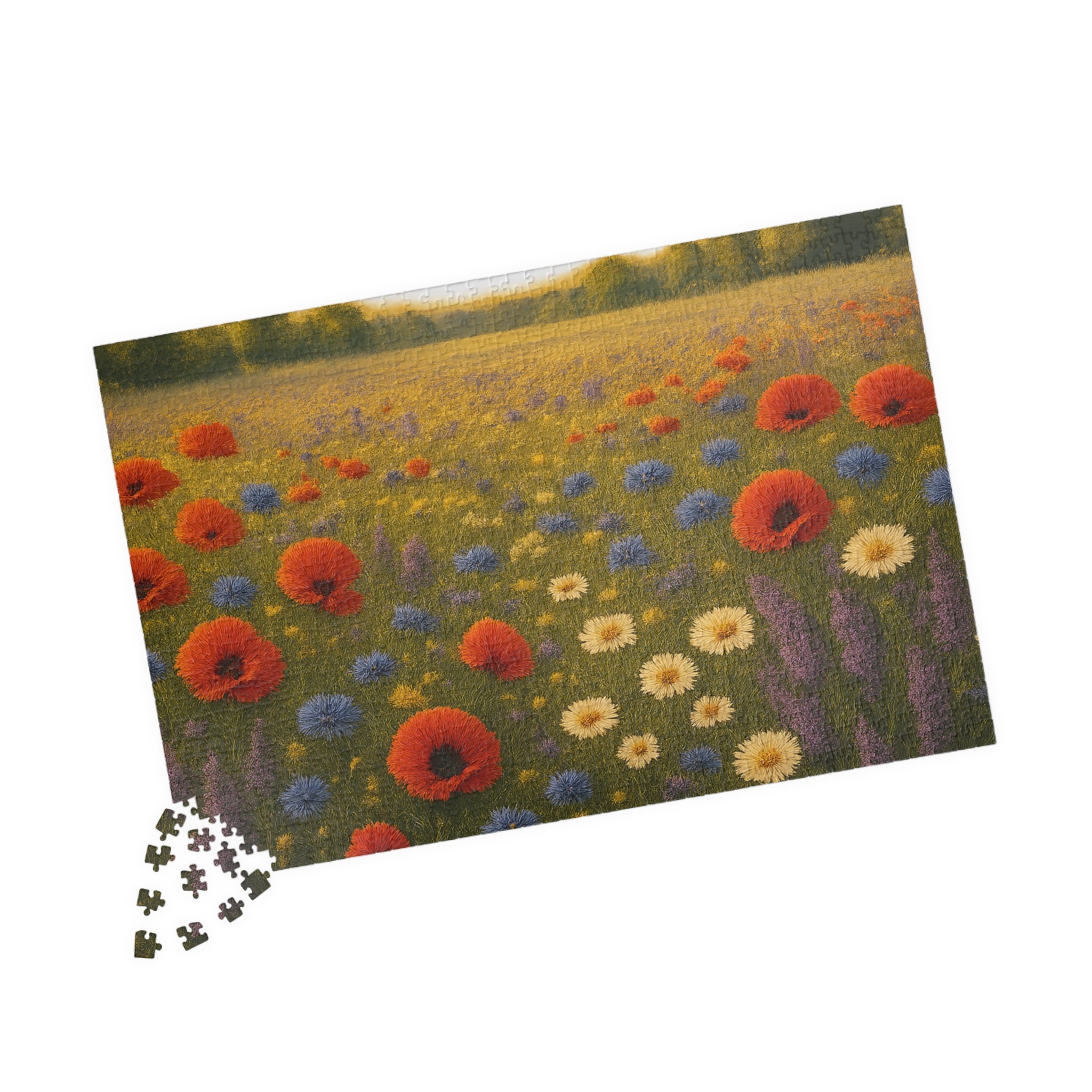 Butterfly Wildflower Jigsaw Puzzle - Intricate Nature Illustration