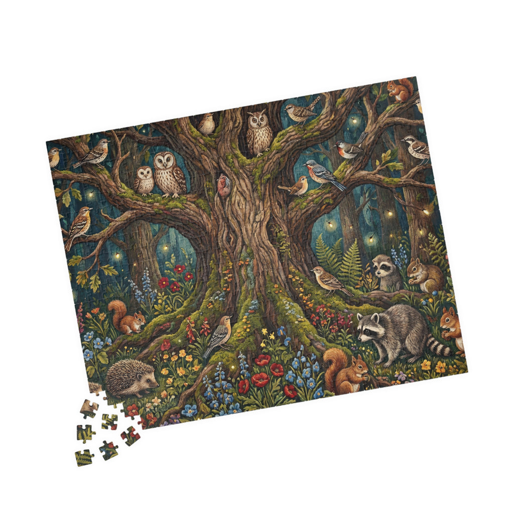 Woodland Animals Jigsaw Puzzle - Intricate Tapestry Design