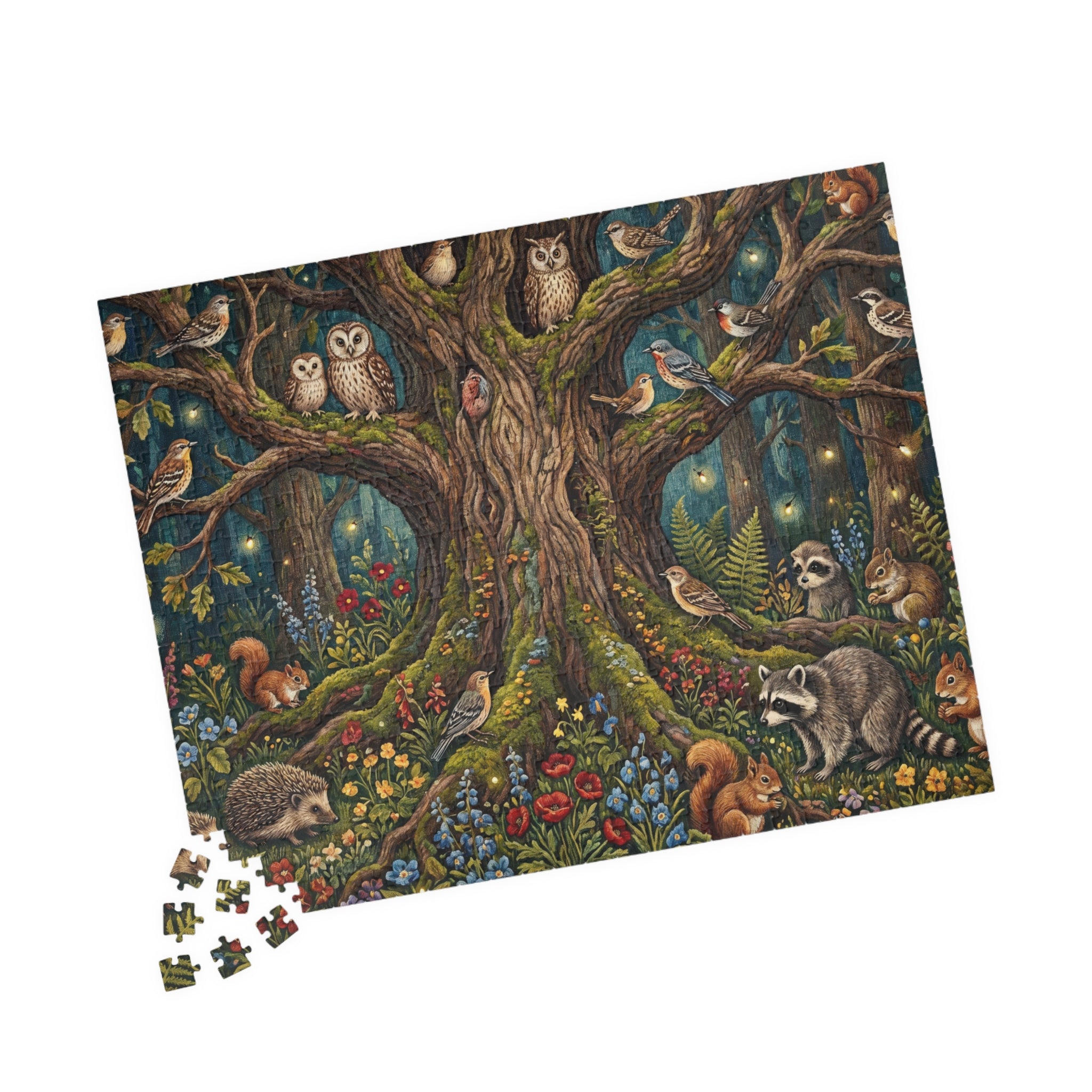 Woodland Animals Jigsaw Puzzle - Intricate Tapestry Design