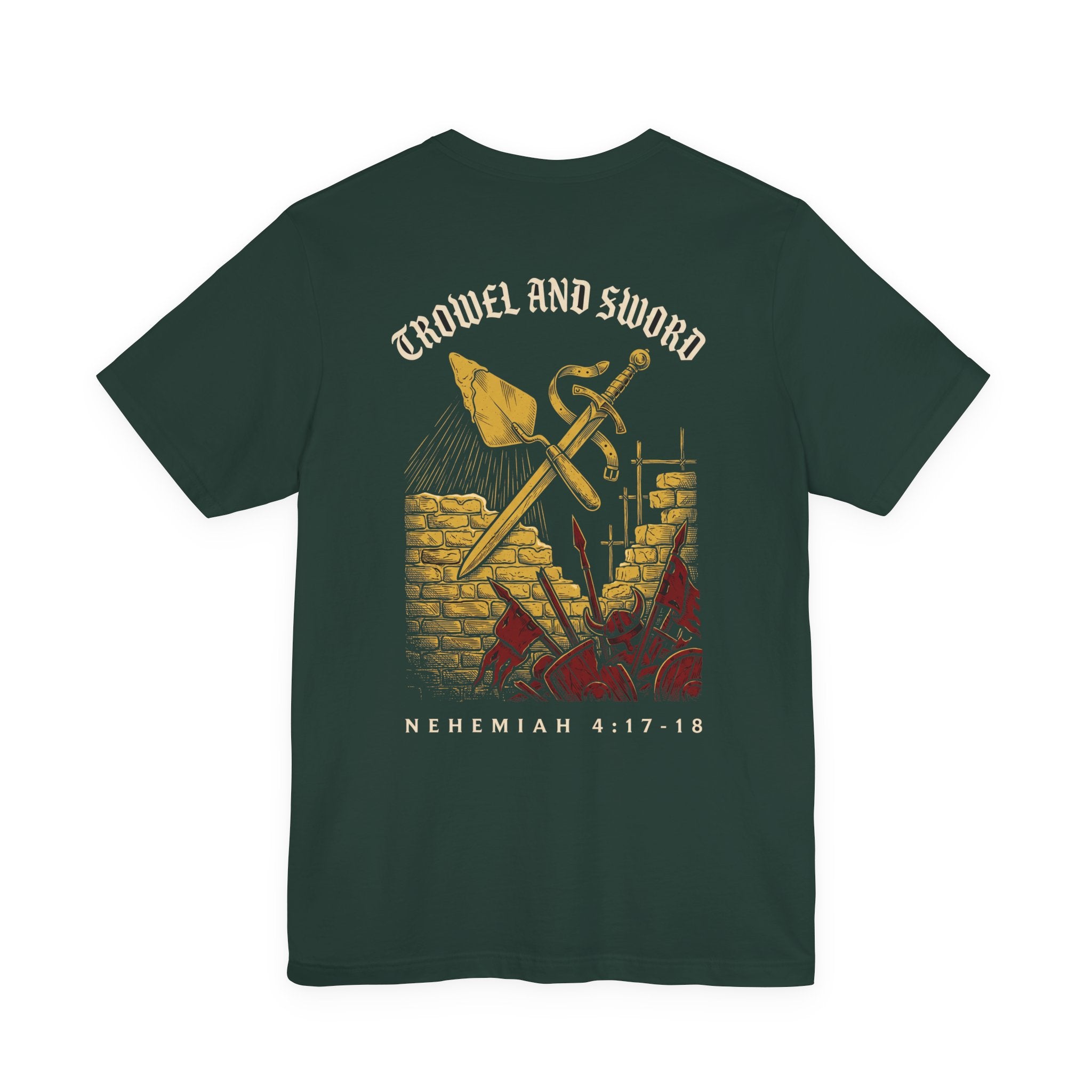 Trowel and Sword Christian Tee | Reformed Warrior Faith Shirt
