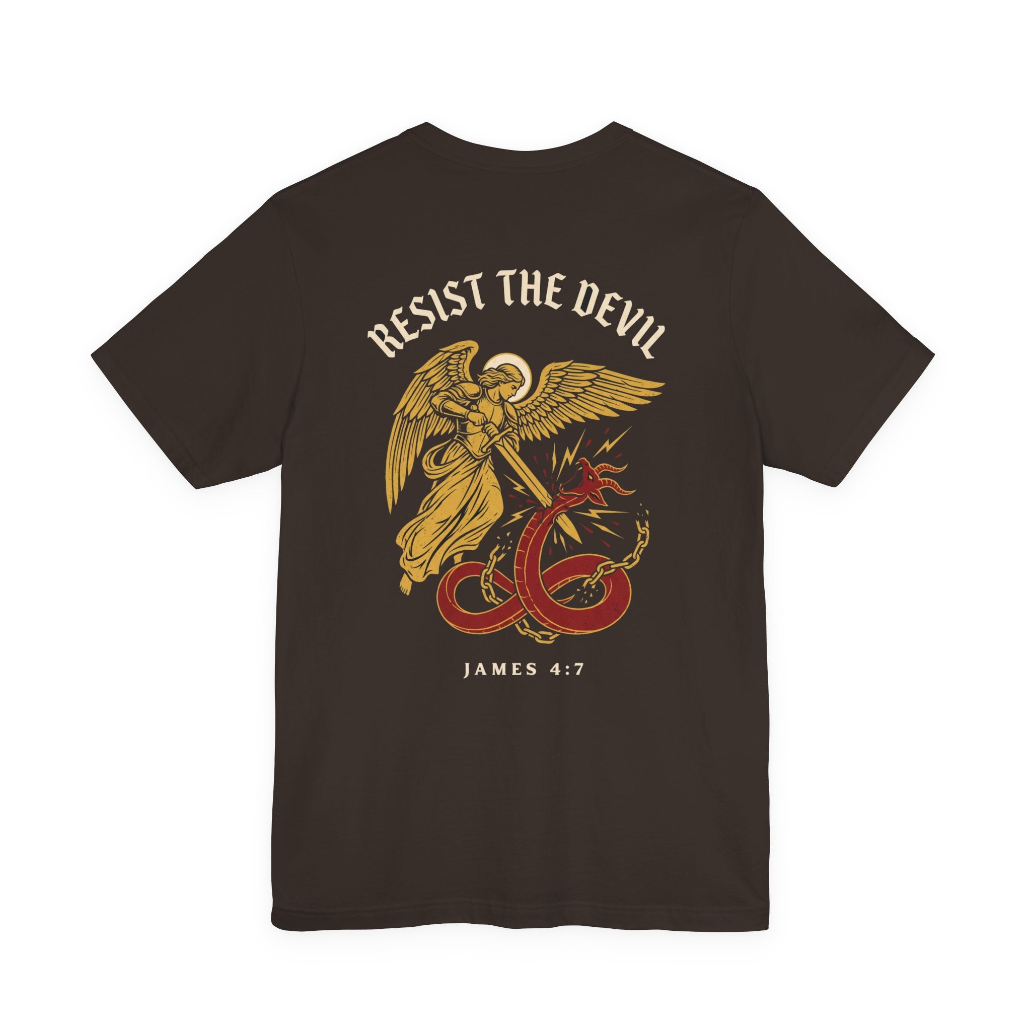 Resist the Devil and He Will Flee Christian Tee | Warrior Faith Bible Shirt