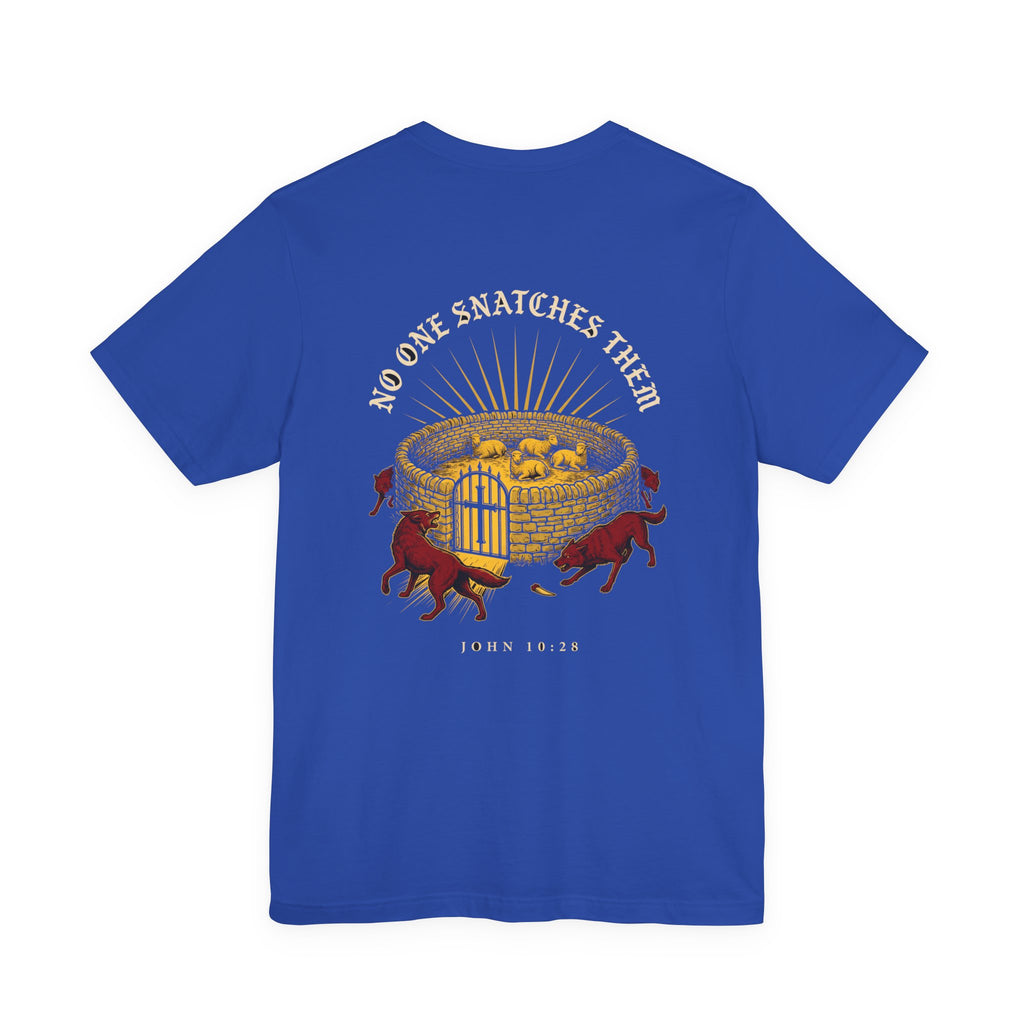No One Will Snatch Them Christian Tee | Reformed Warrior Faith Shirt
