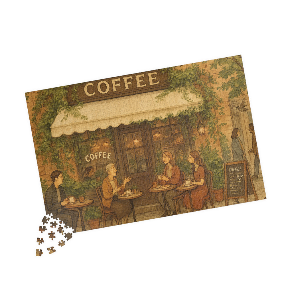 Classic Coffee Shop Jigsaw Puzzle - Cozy Urban Cafe Scene