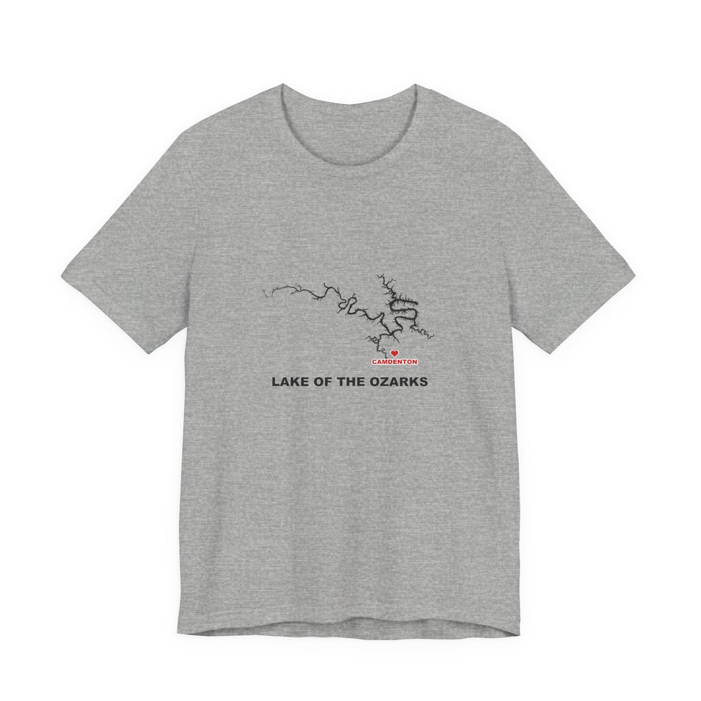 Lake of the Ozarks Map Silhouette Tee - Local Pride Camdenton Design