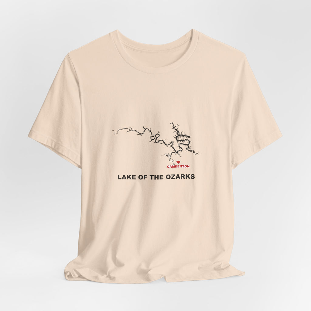 Lake of the Ozarks Map Silhouette Tee - Local Pride Camdenton Design