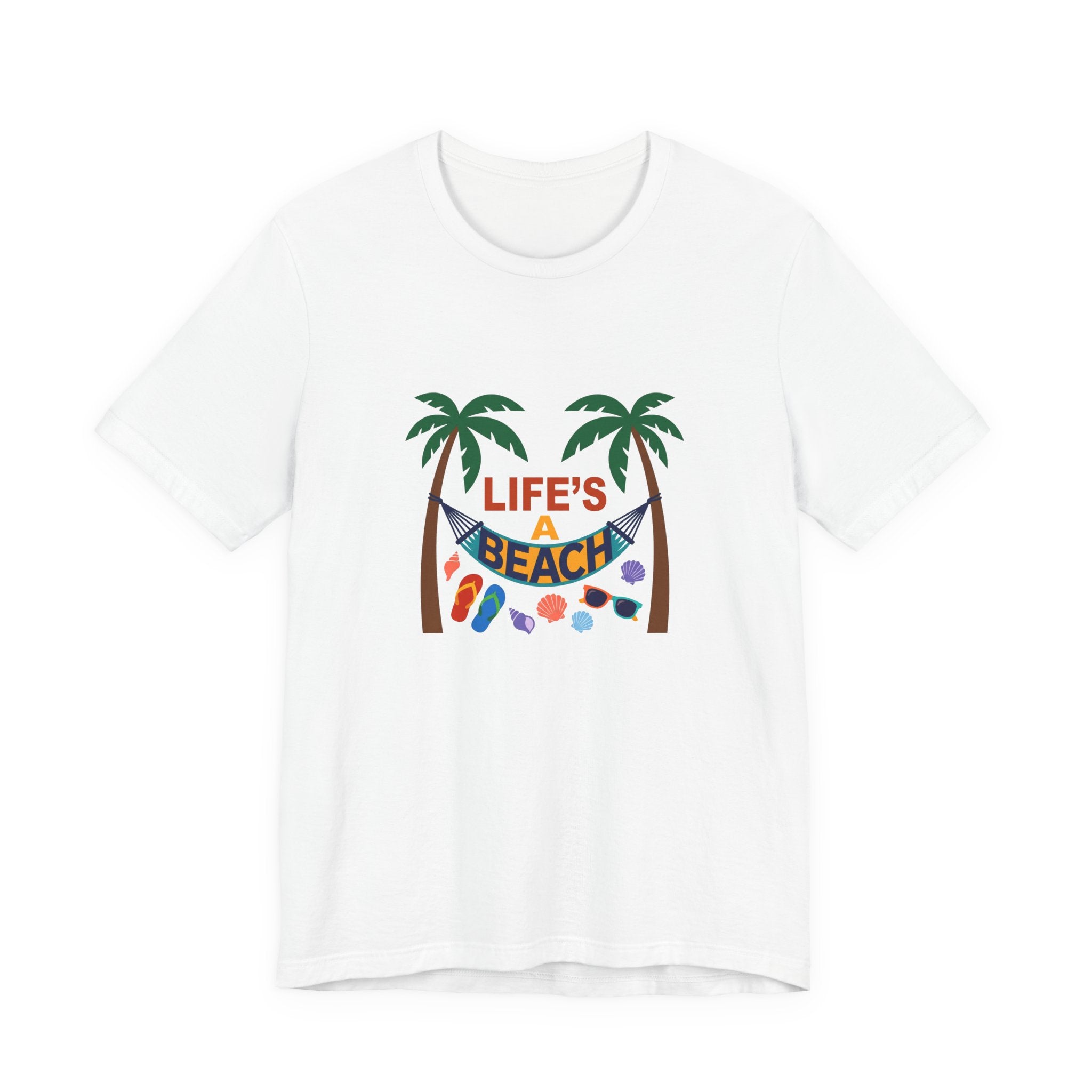 Beach Scene Hammock Tee with Intricate Illustration