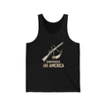 Gunpowder America Funny Patriotic Tank Top | 4th of July Musket Tee | Sarcastic Independence Gift