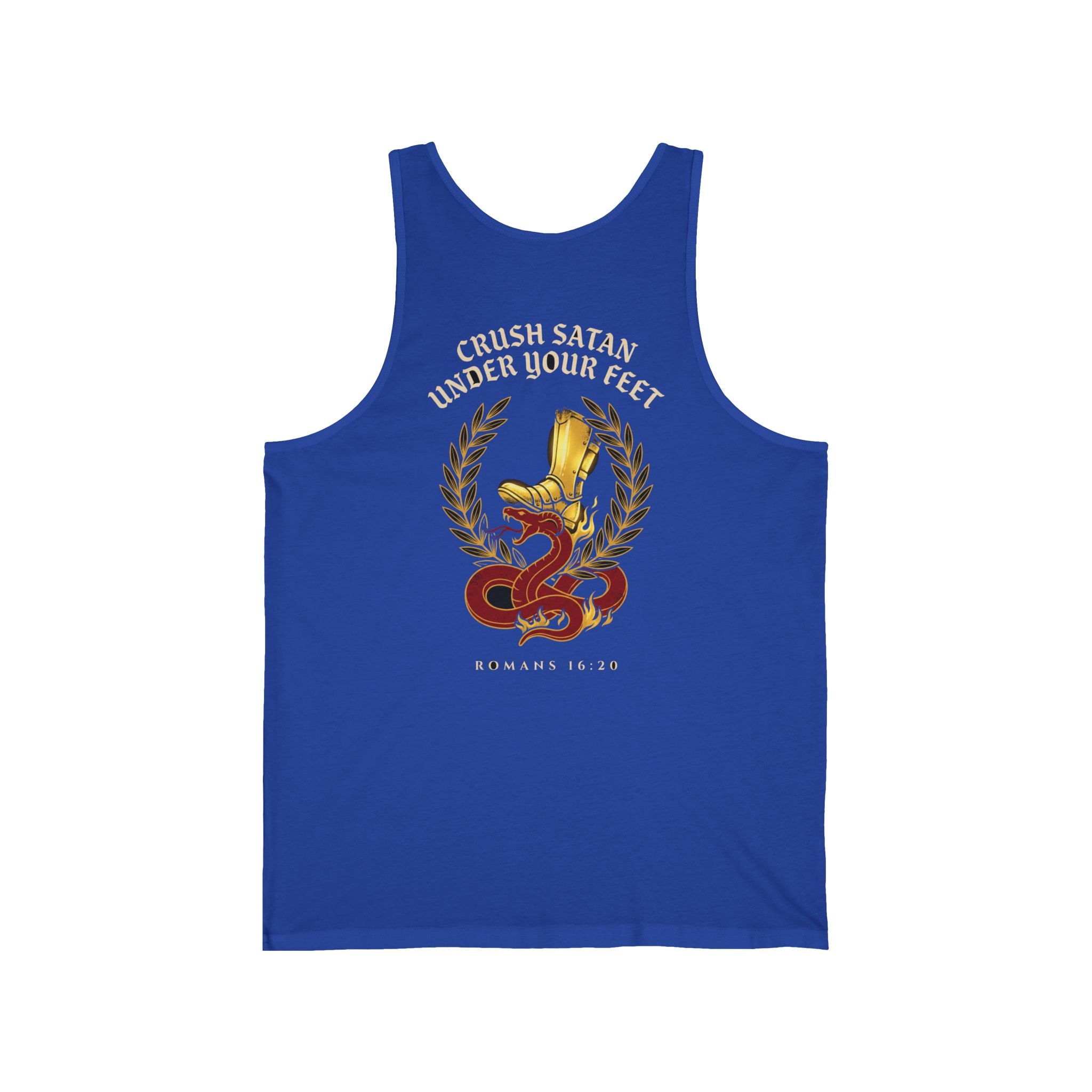The God of Peace Will Crush Satan Under Your Feet Christian Tank | Warrior Faith Bible
