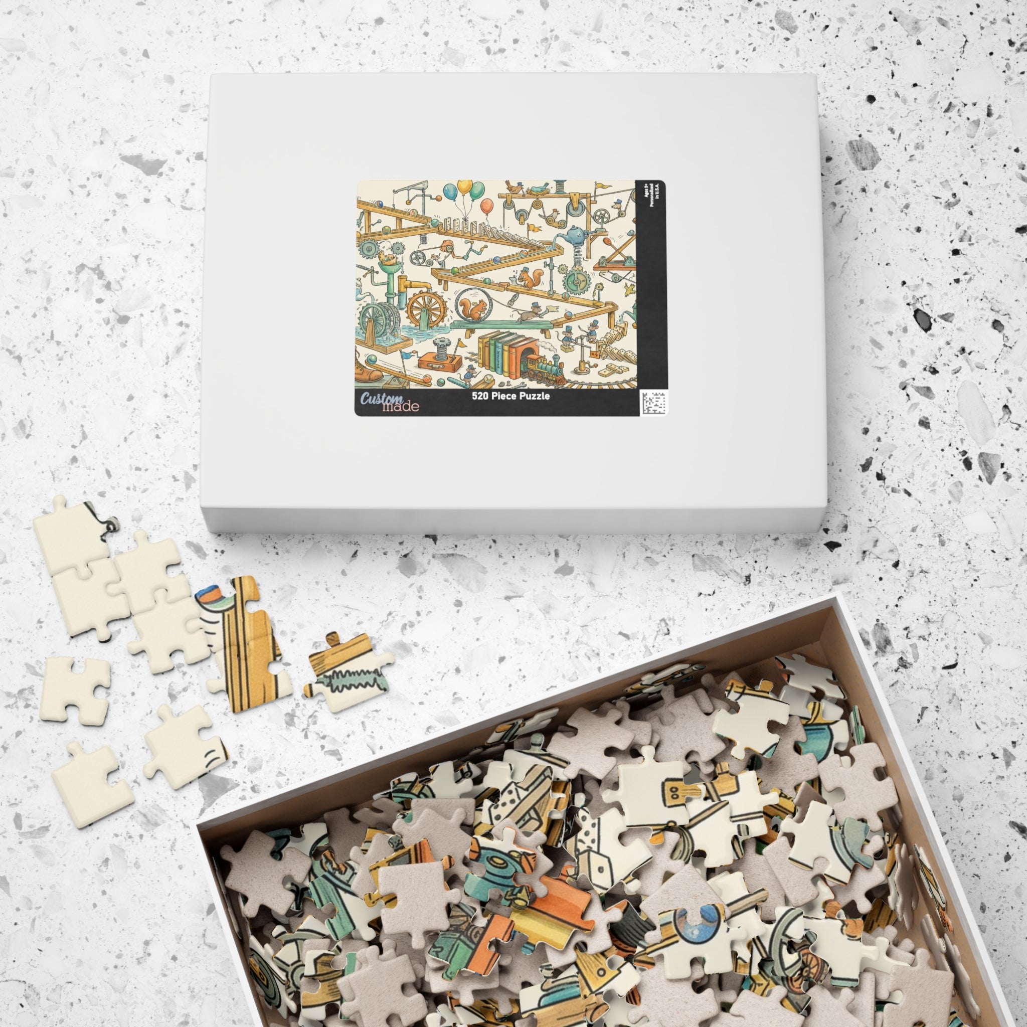 Intricate Rube Goldberg Machine Jigsaw Puzzle for Engineering Enthusiasts