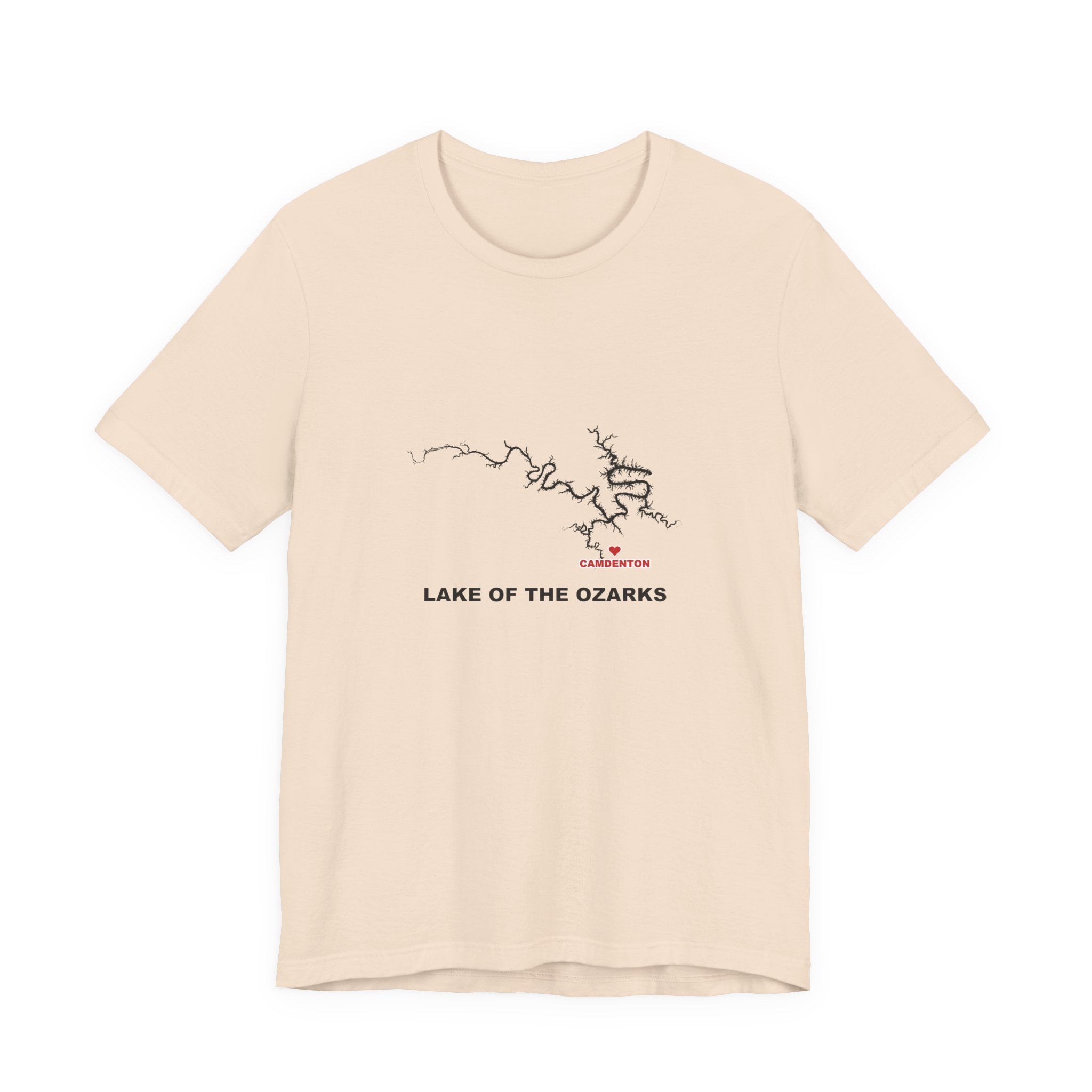Lake of the Ozarks Map Silhouette Tee - Local Pride Camdenton Design