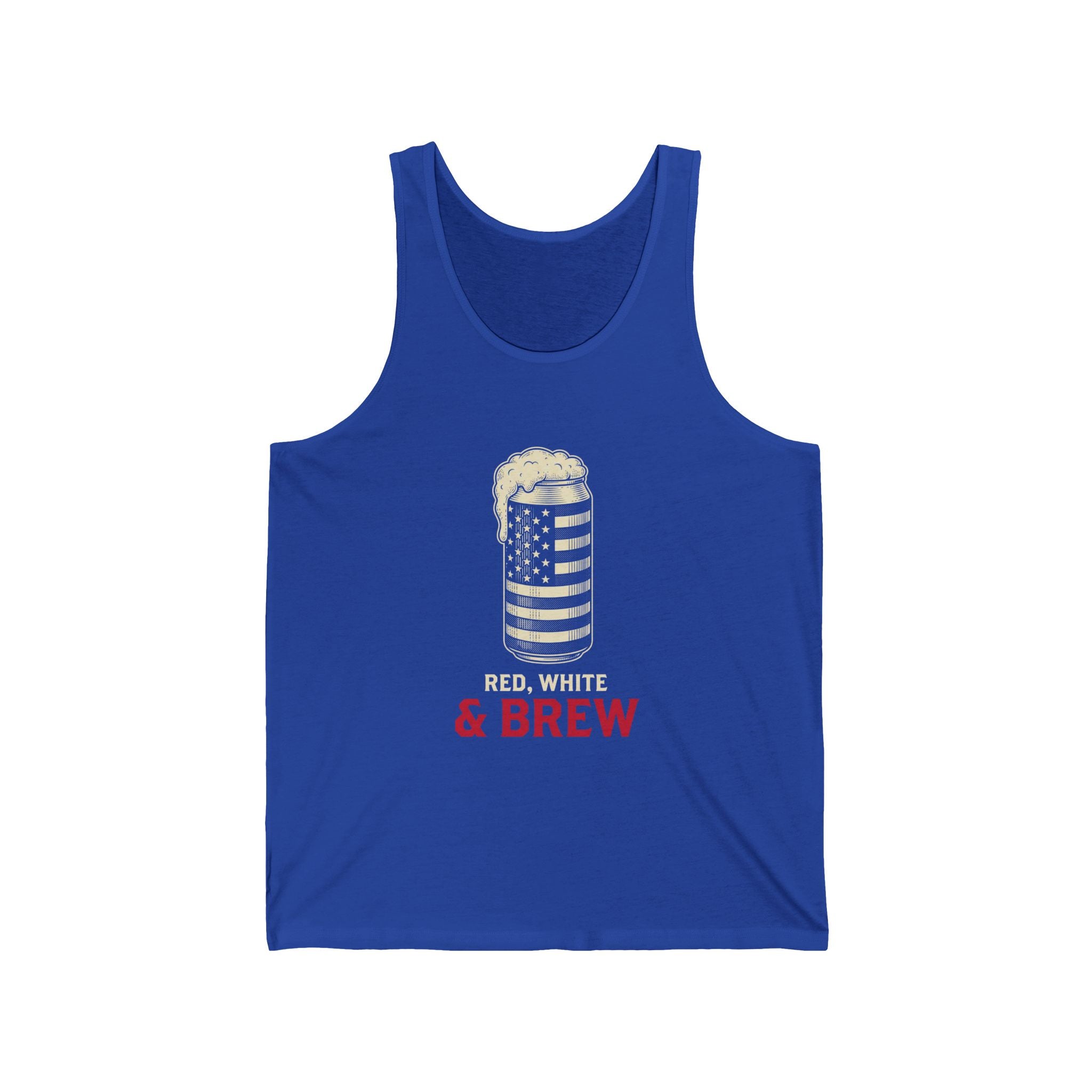 Red White and Brew Tank Top | Funny 4th of July Beer Tee | Patriotic Drinking Gift | Craft Beer Lover Shirt