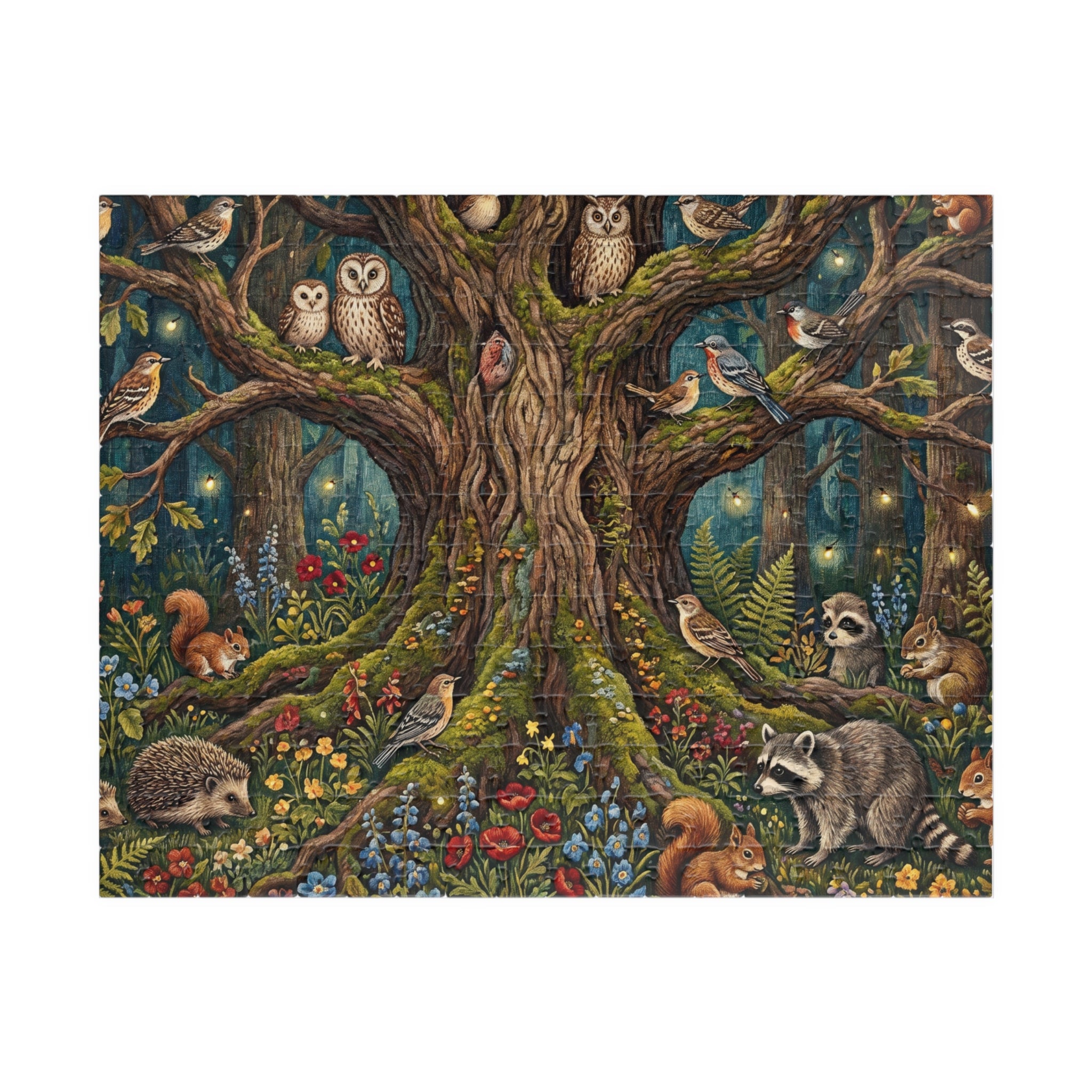Woodland Animals Jigsaw Puzzle - Intricate Tapestry Design