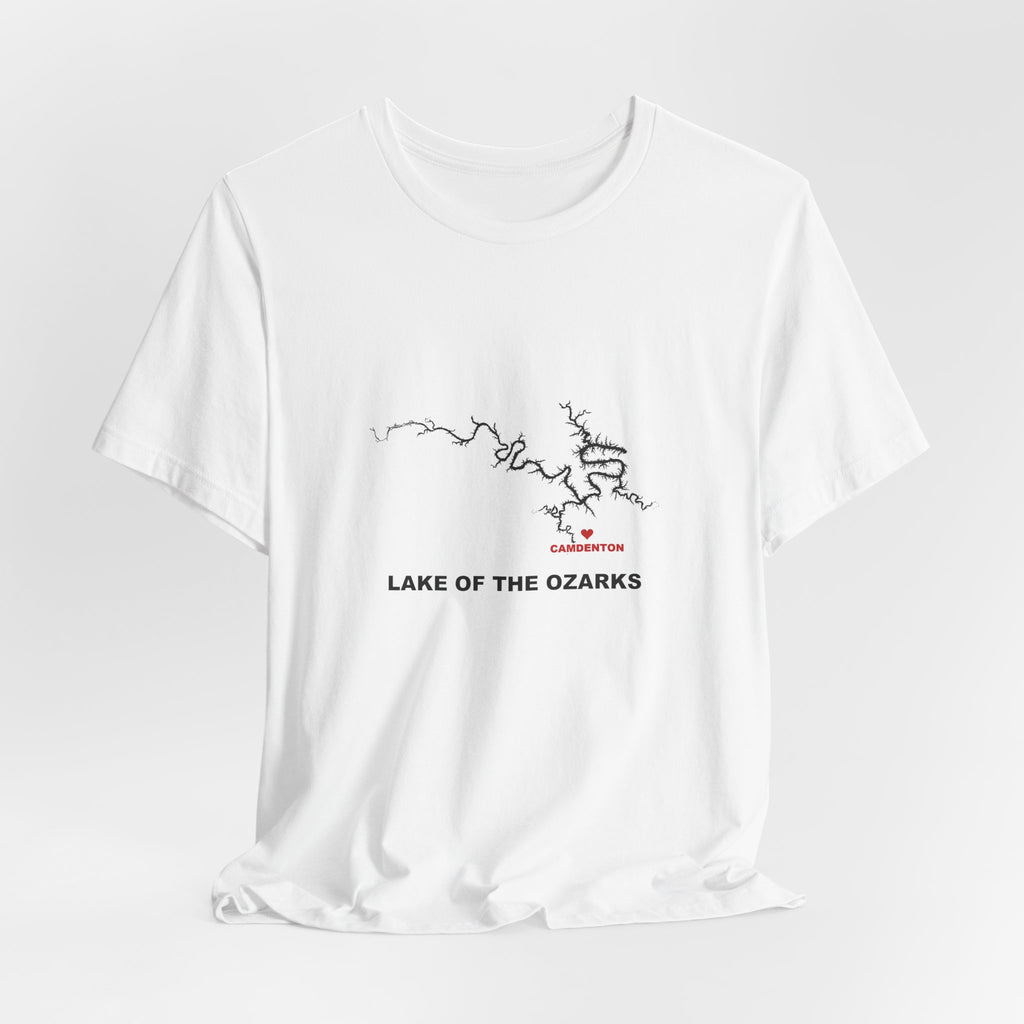 Lake of the Ozarks Map Silhouette Tee - Local Pride Camdenton Design
