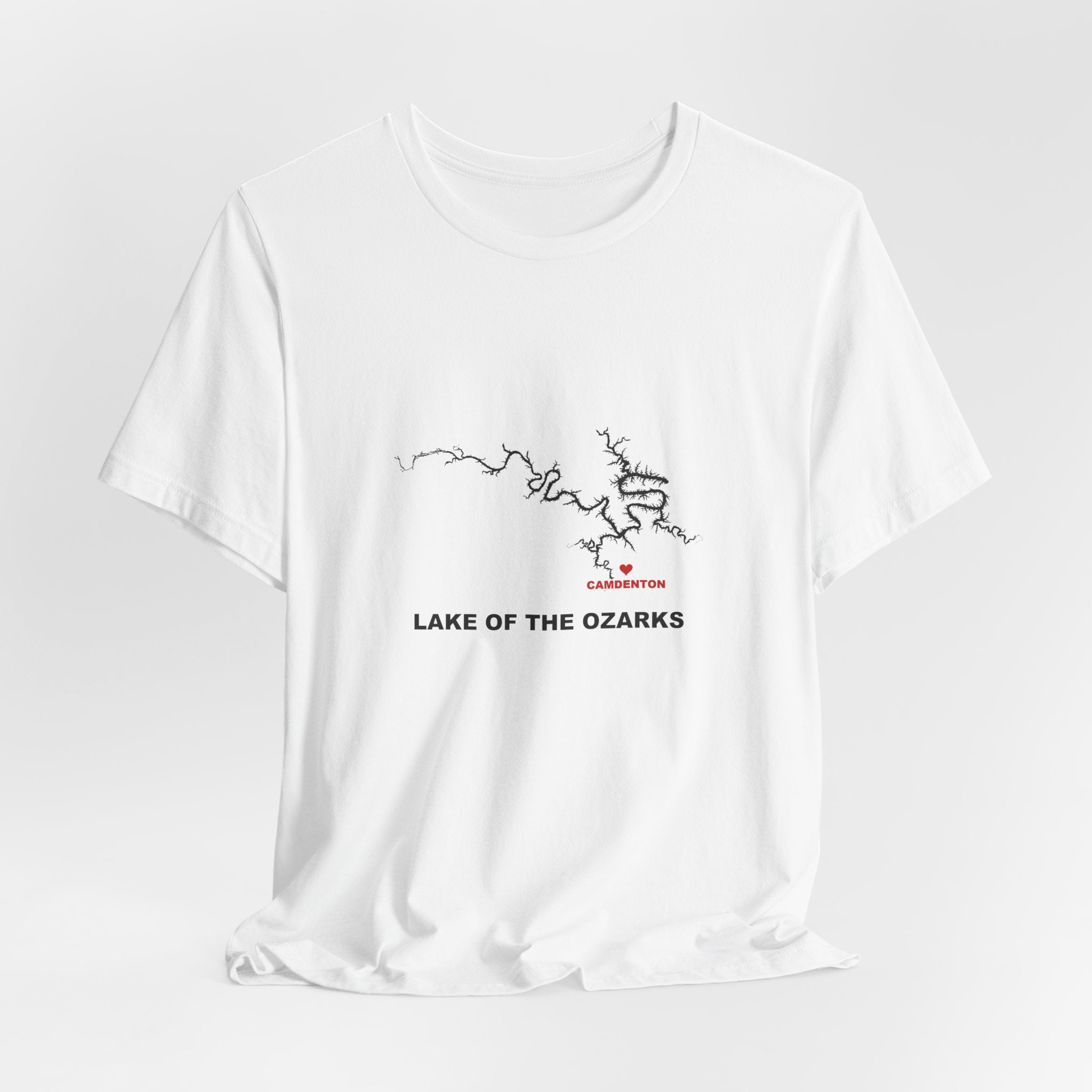 Lake of the Ozarks Map Silhouette Tee - Local Pride Camdenton Design