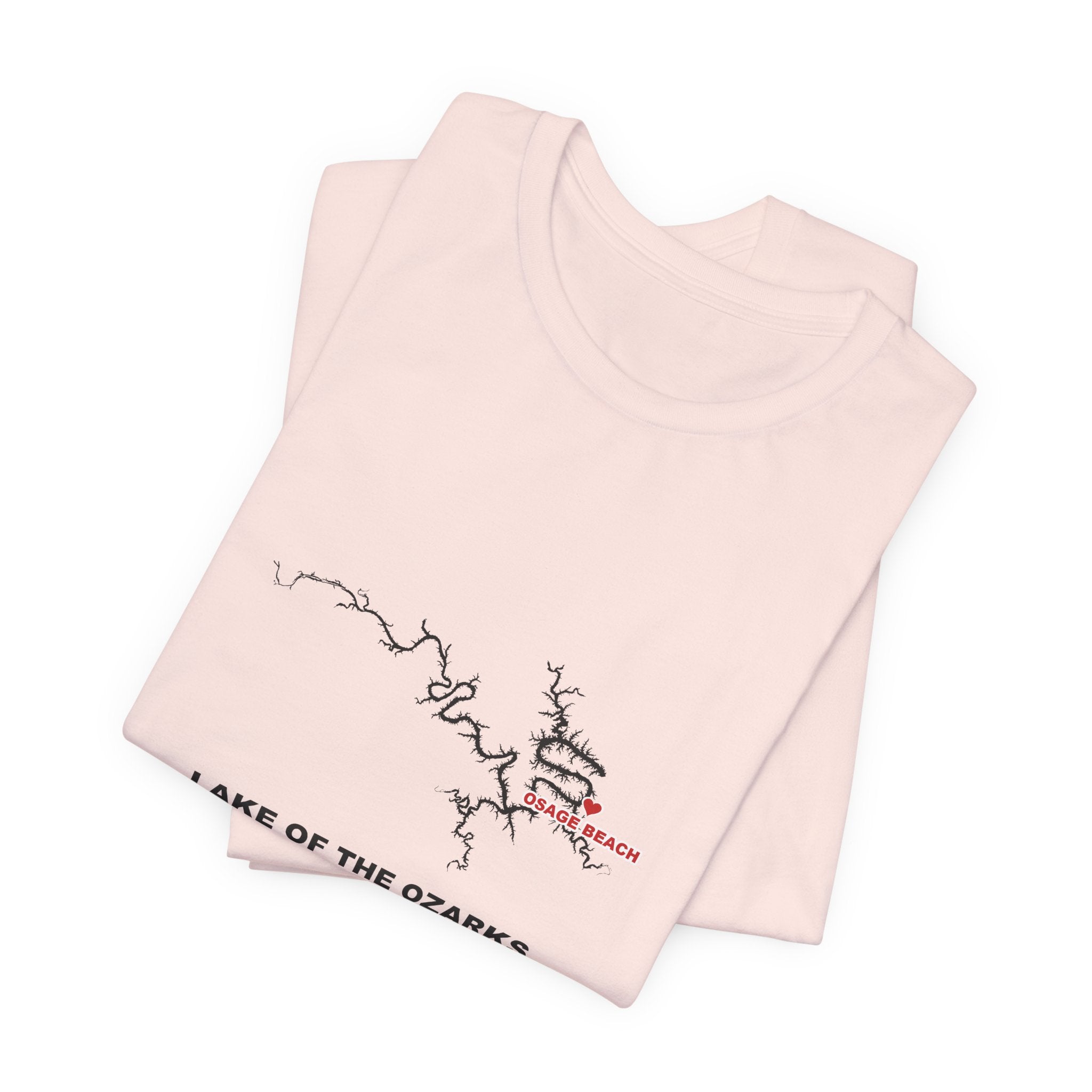 Lake of the Ozarks Silhouette Tee with Heart at Osage Beach