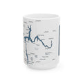 Lake Mead Map Silhouette Coffee Mug 15oz - Unique Lake Life Souvenir