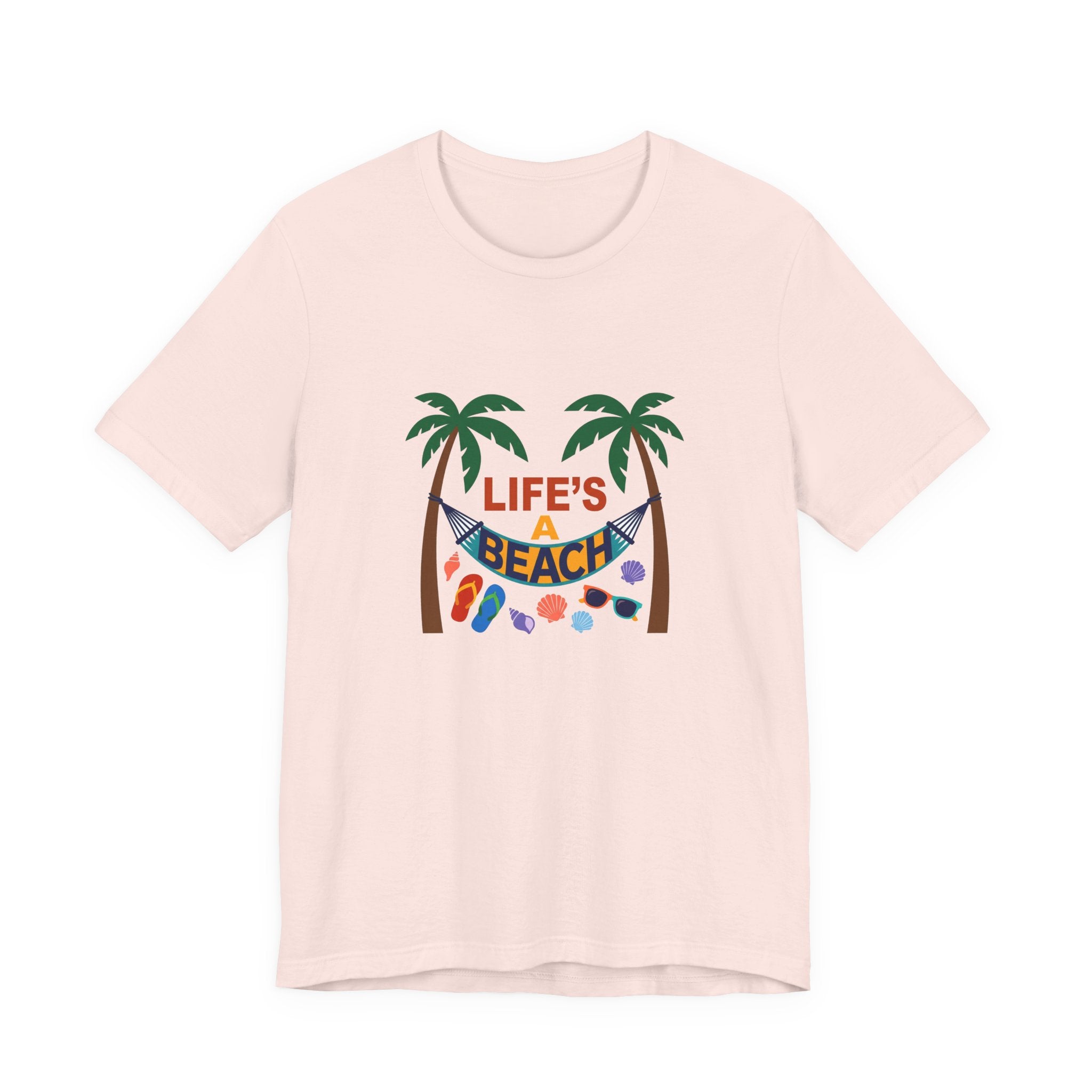 Beach Scene Hammock Tee with Intricate Illustration