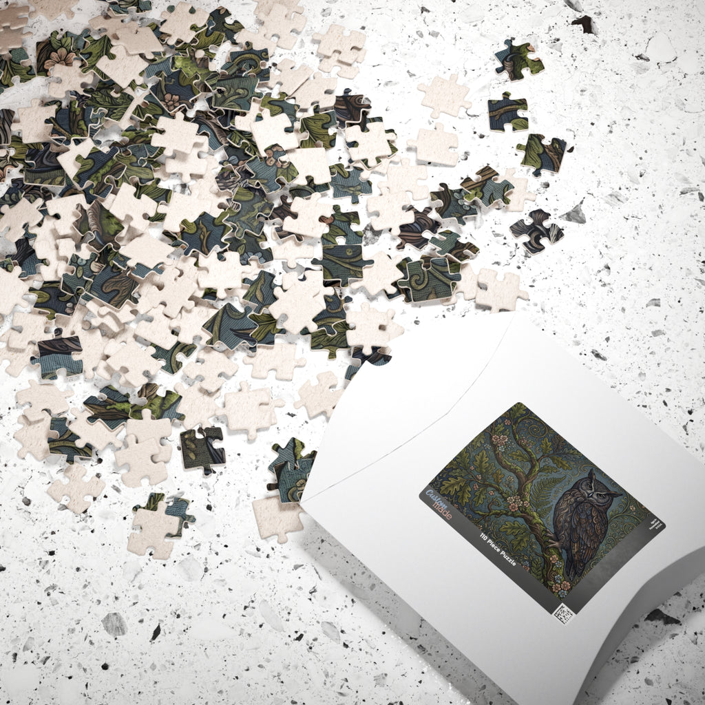 Wisdom of the Night Jigsaw Puzzle - Artistic Owl Illustration