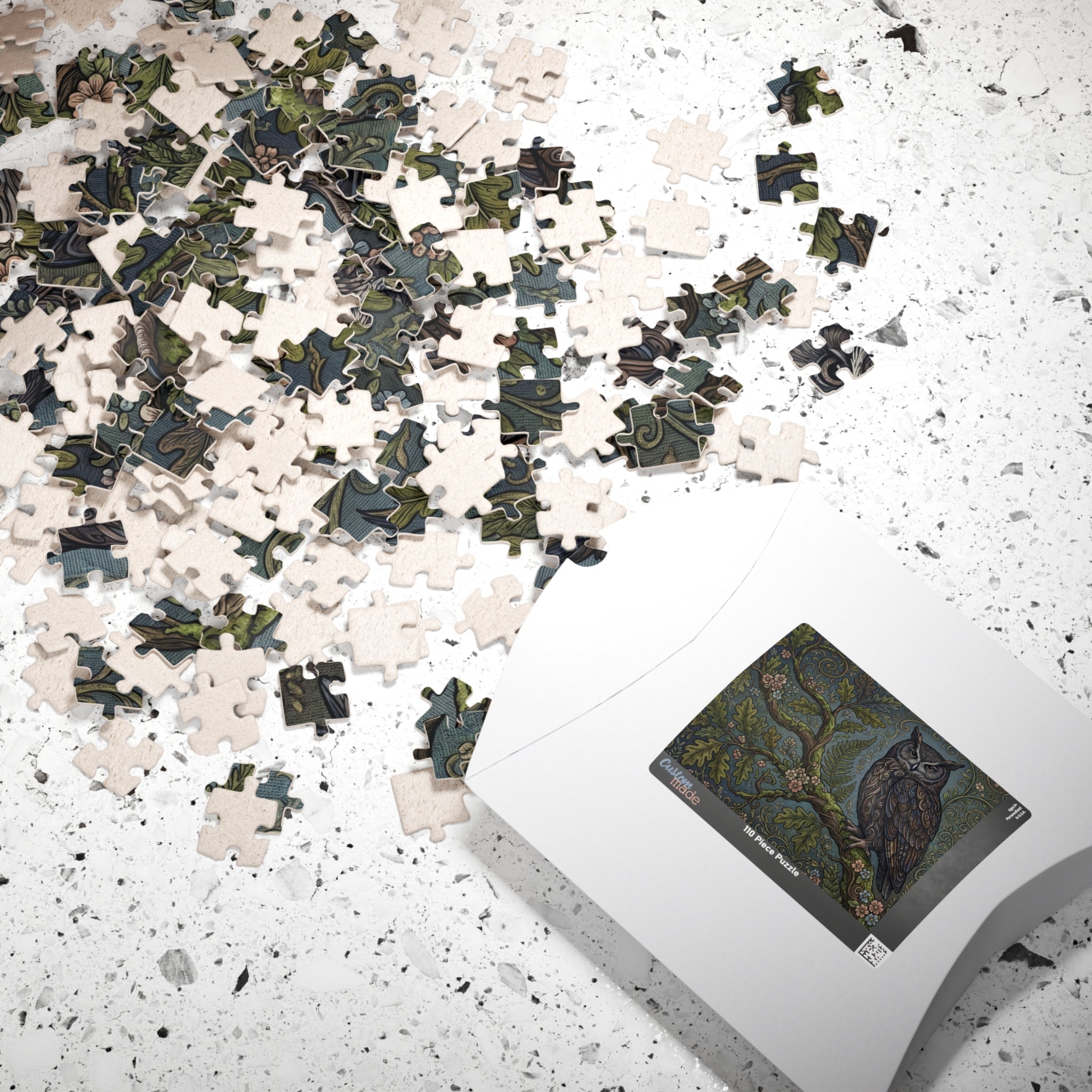 Wisdom of the Night Jigsaw Puzzle - Artistic Owl Illustration