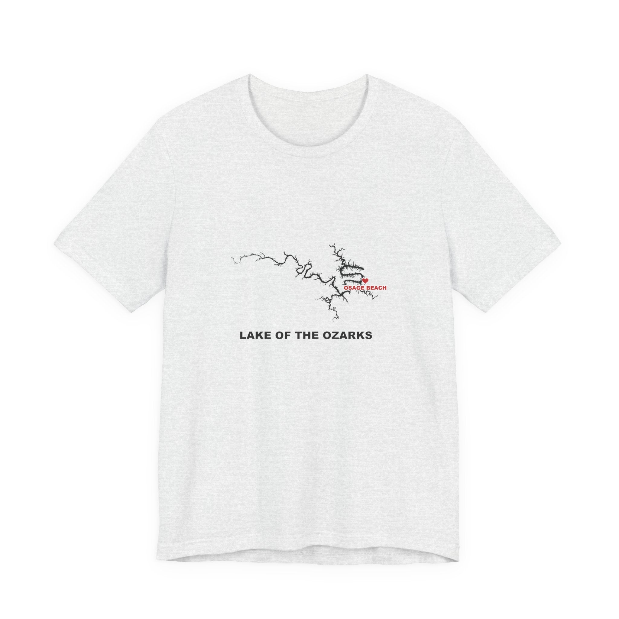 Lake of the Ozarks Silhouette Tee with Heart at Osage Beach