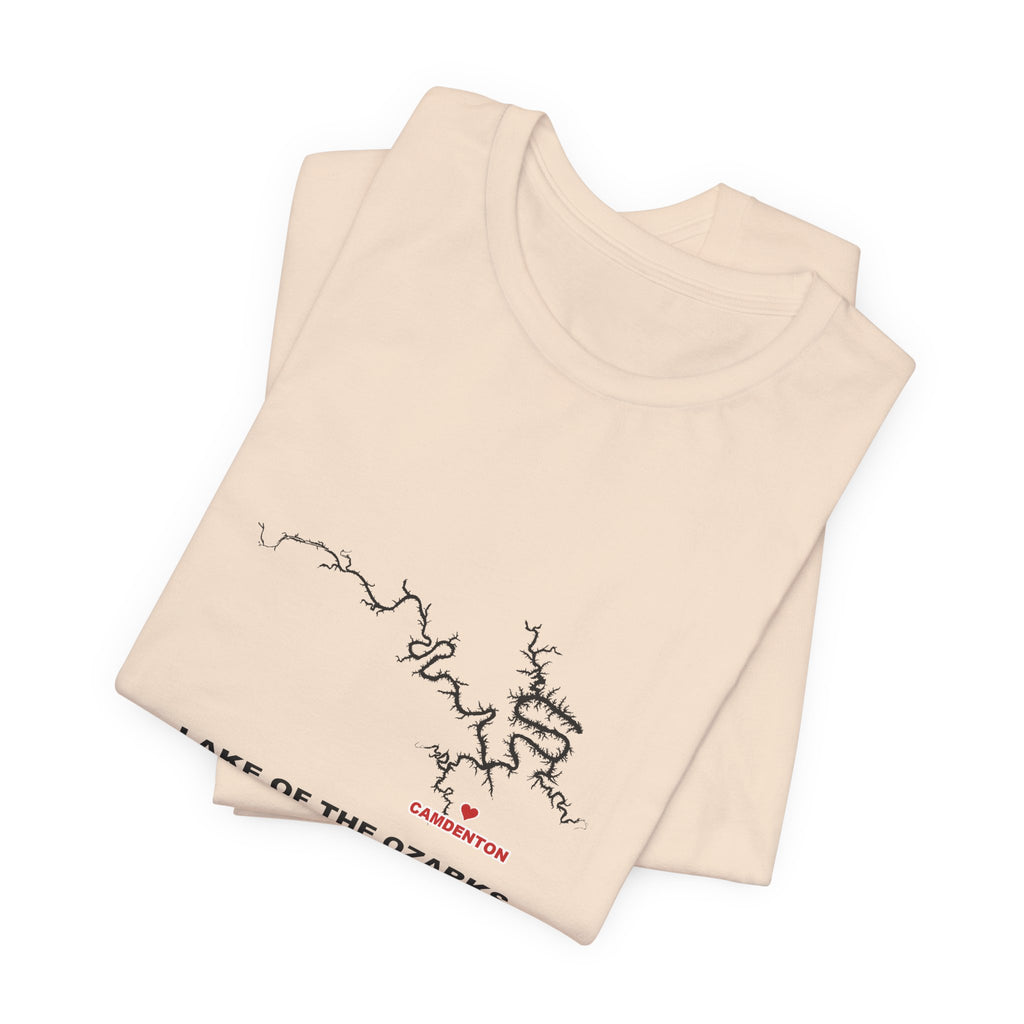 Lake of the Ozarks Map Silhouette Tee - Local Pride Camdenton Design