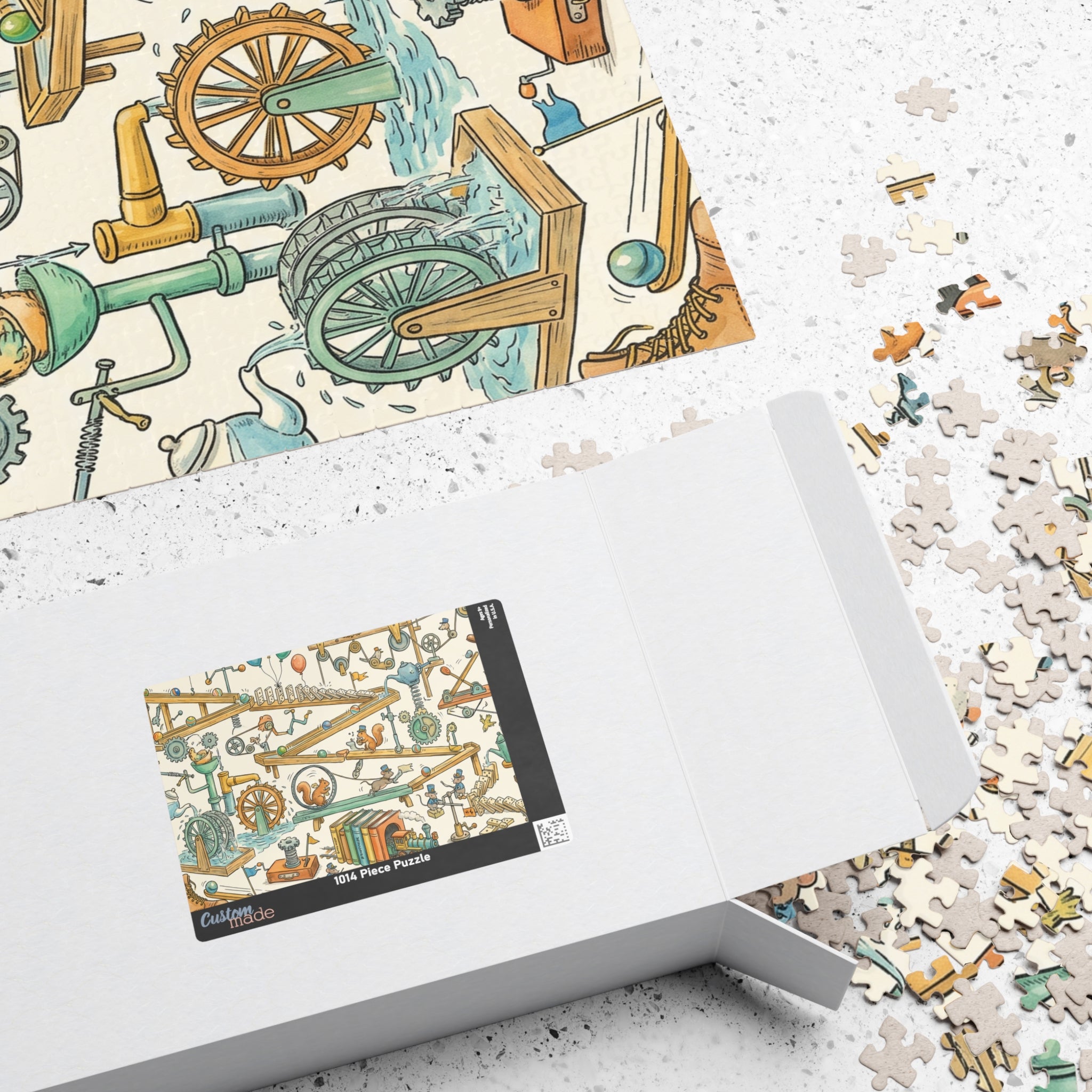 Intricate Rube Goldberg Machine Jigsaw Puzzle for Engineering Enthusiasts
