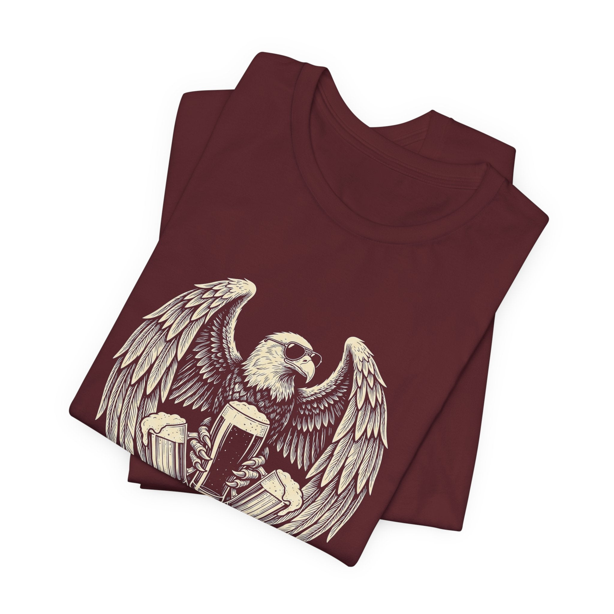 Out of Many One Beer T-Shirt | Funny Patriotic Eagle Beer Tee | 4th of July Drinking Gift | Beer Lover Shirt