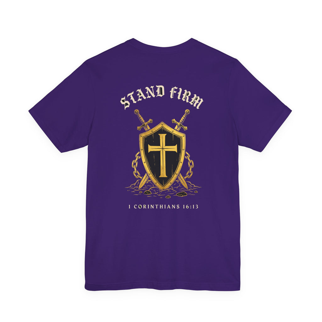 Stand Firm in the Faith Christian Tee | Reformed Warrior Faith Shirt