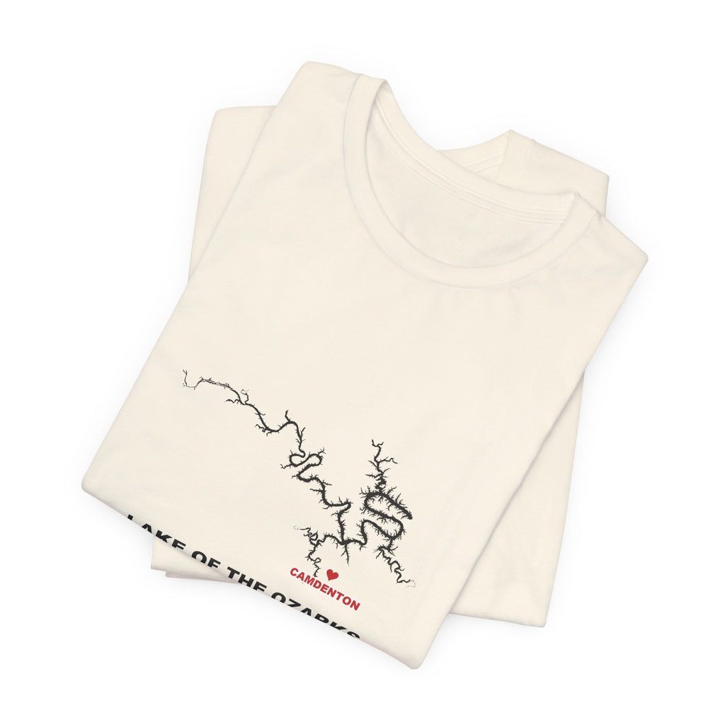 Lake of the Ozarks Map Silhouette Tee - Local Pride Camdenton Design