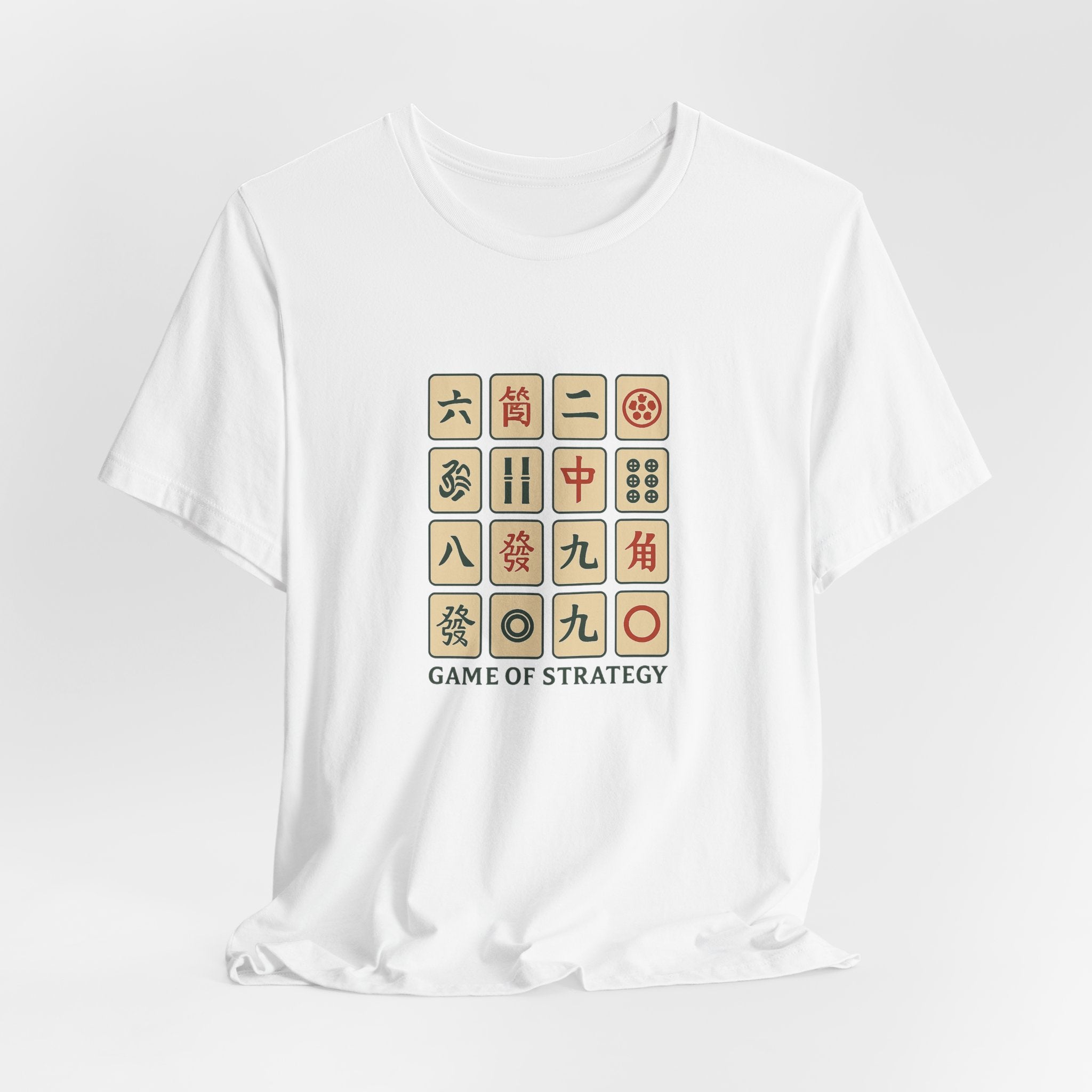 Antique Mahjong Tiles Tee - Game of Strategy Vintage Design