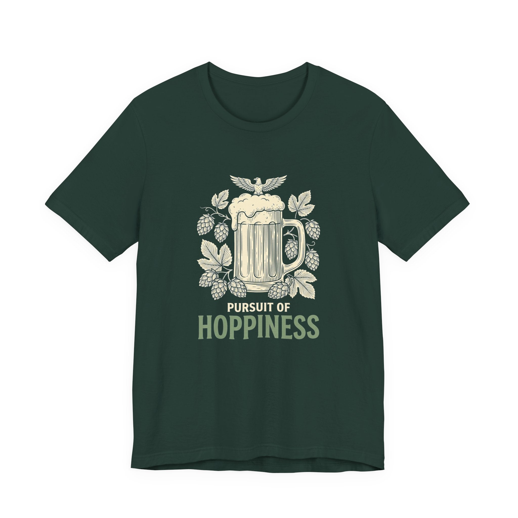 Pursuit of Hoppiness T-Shirt | Funny Craft Beer 4th of July Tee | Patriotic Beer Lover Gift | IPA Hops Shirt