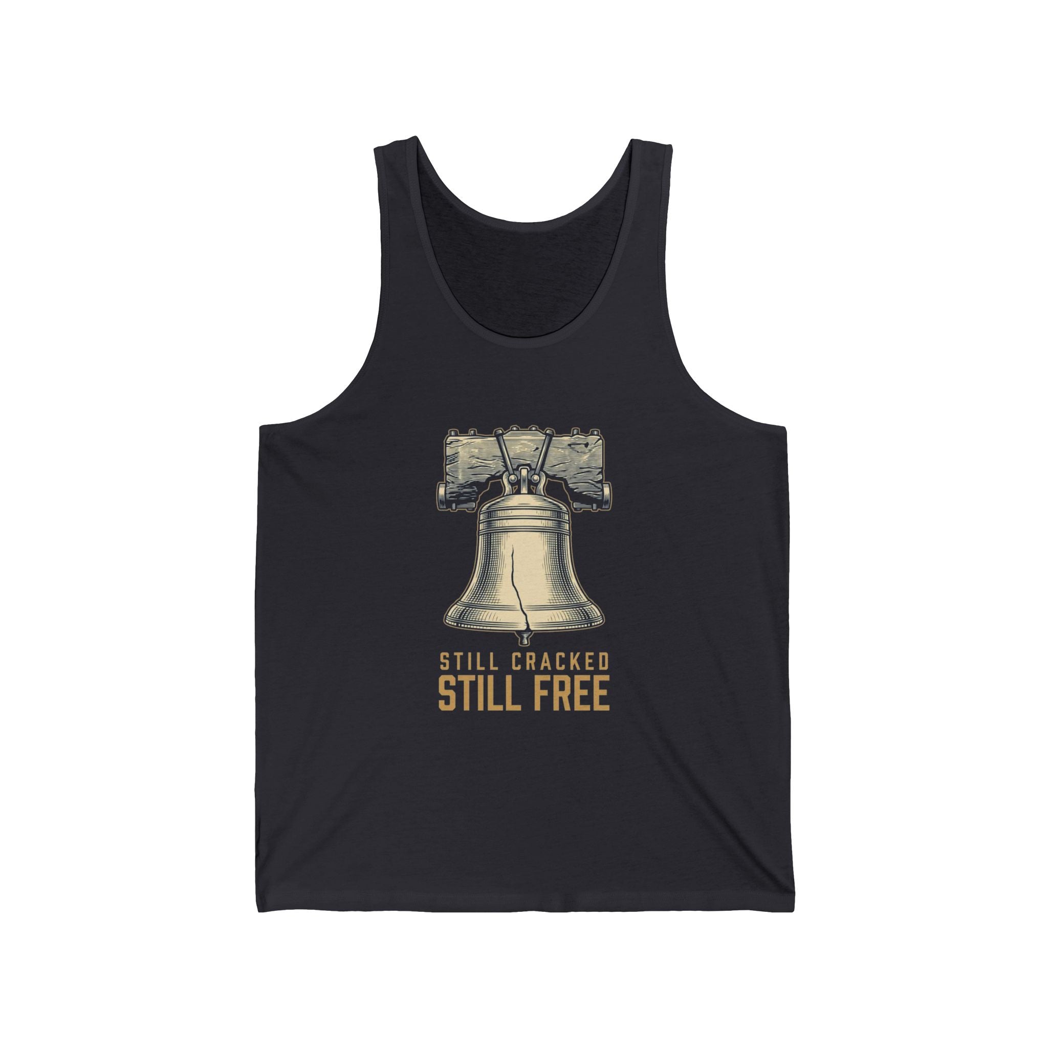 Still Cracked. Still Free. Tank Top | Funny Liberty Bell 4th of July Tee | History Gift