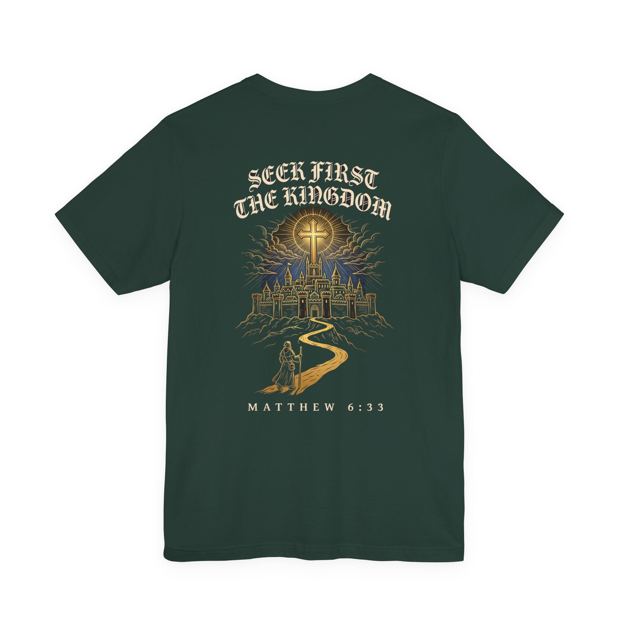 Seek First the Kingdom of God Christian Tee | Faith Bible Verse Shirt