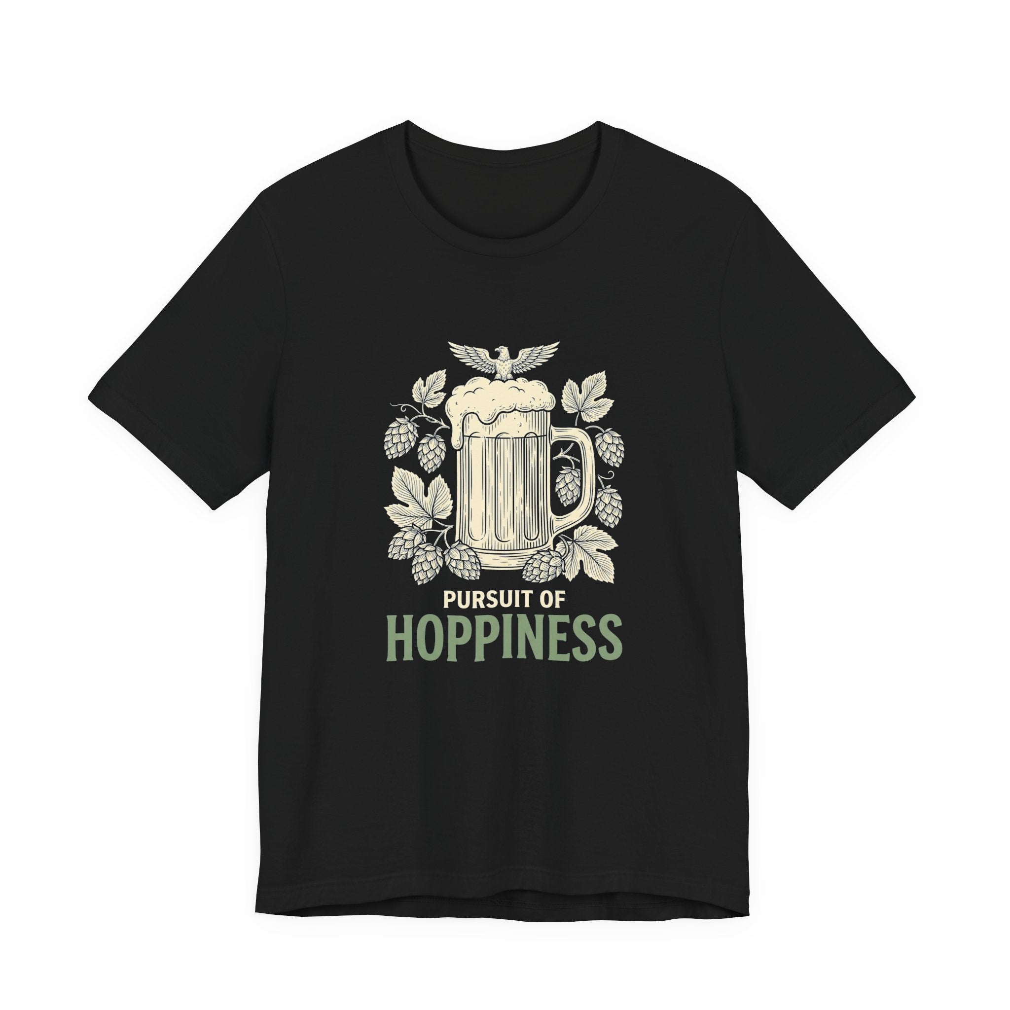 Pursuit of Hoppiness T-Shirt | Funny Craft Beer 4th of July Tee | Patriotic Beer Lover Gift | IPA Hops Shirt
