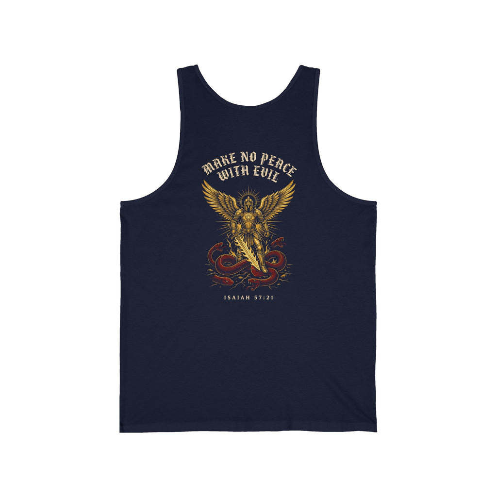 Make No Peace With Evil Christian Tank | Warrior Faith Bible