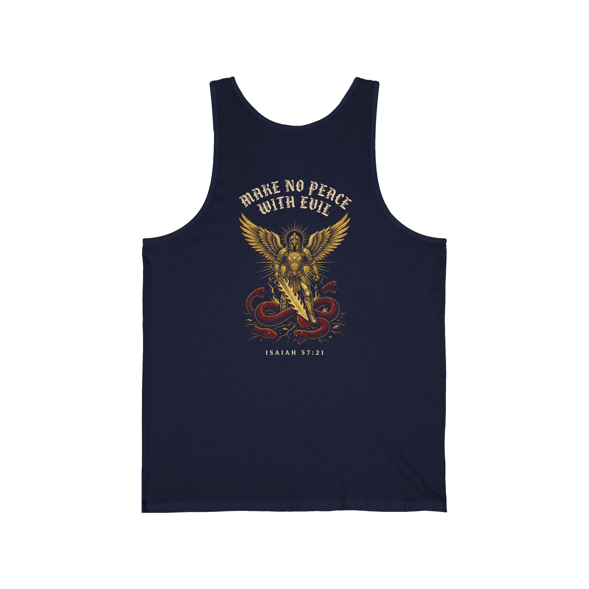 Make No Peace With Evil Christian Tank | Warrior Faith Bible