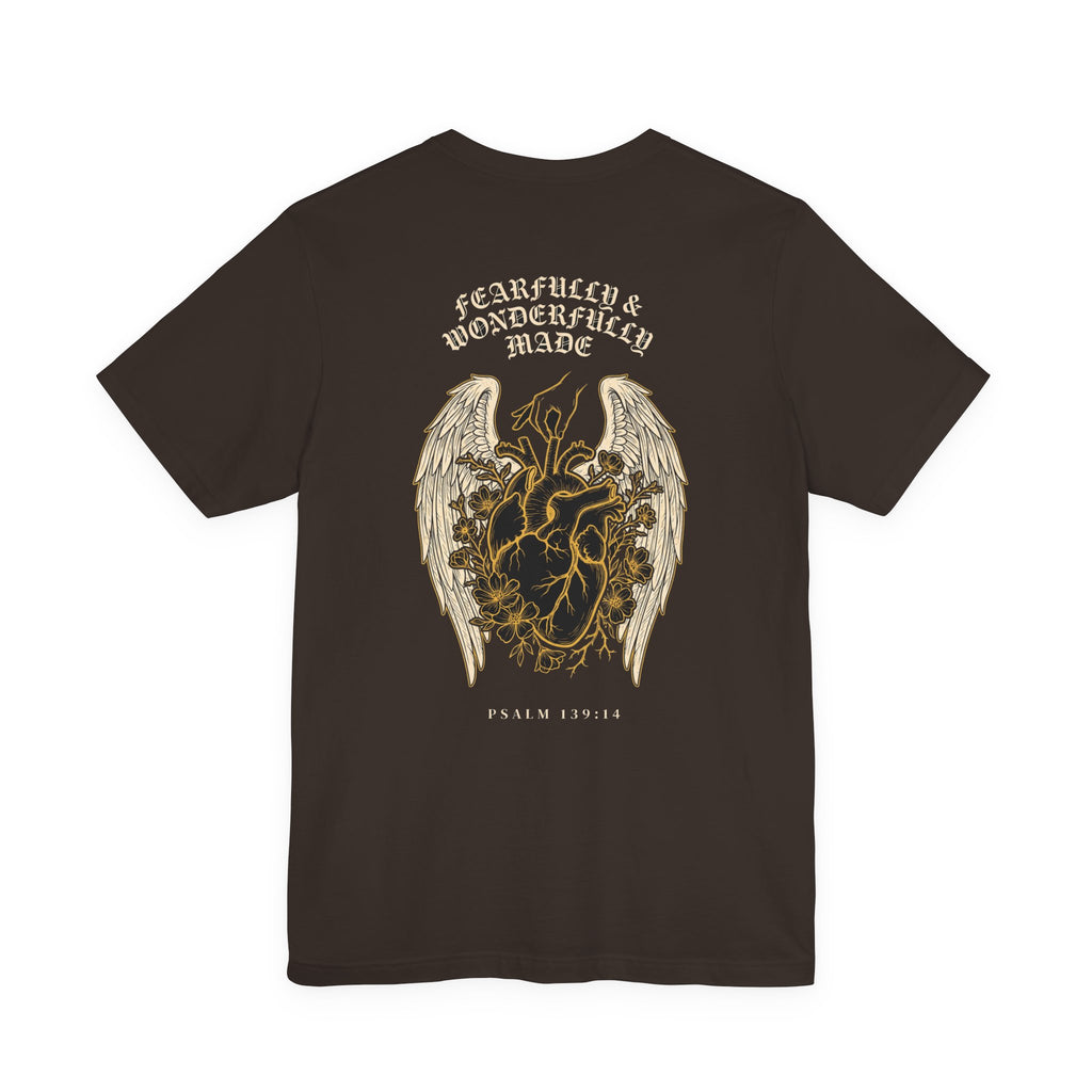 Fearfully and Wonderfully Made Christian Tee | Psalm 139:14 Bible Verse Shirt