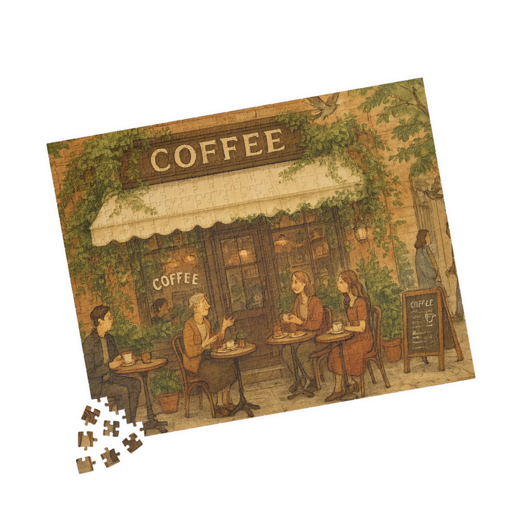 Classic Coffee Shop Jigsaw Puzzle - Cozy Urban Cafe Scene
