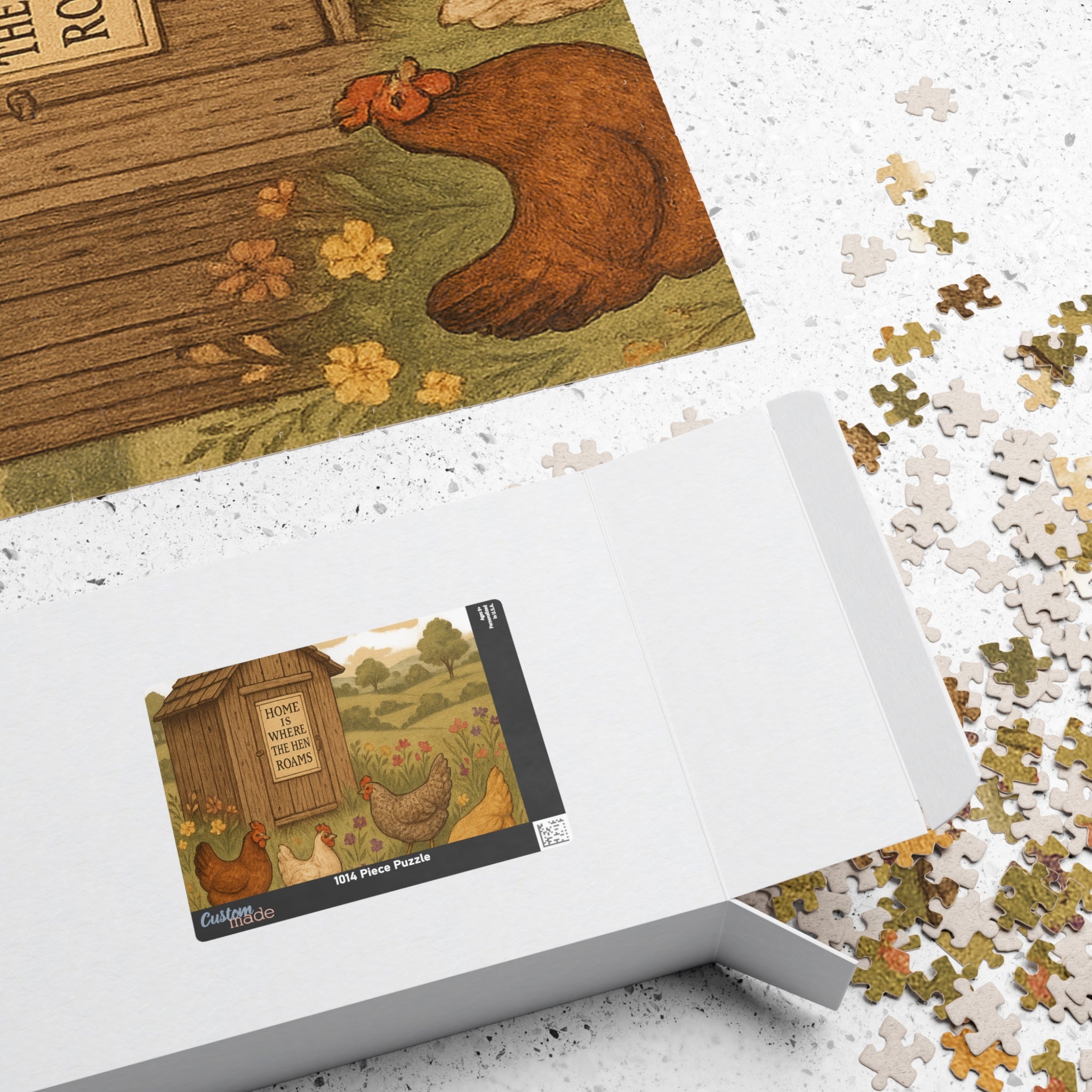 Vintage Chicken Coop Jigsaw Puzzle - Home is Where the Hen Roams