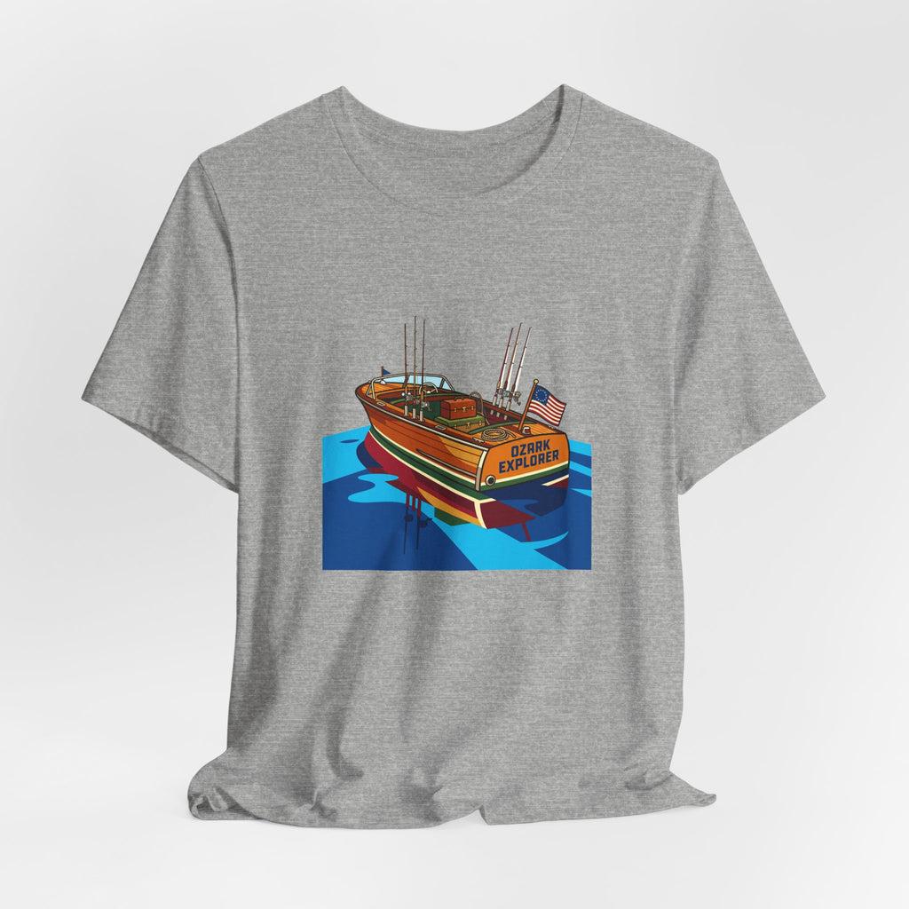 Vintage Wooden Boat Tee | Lake of the Ozarks Adventure Shirt